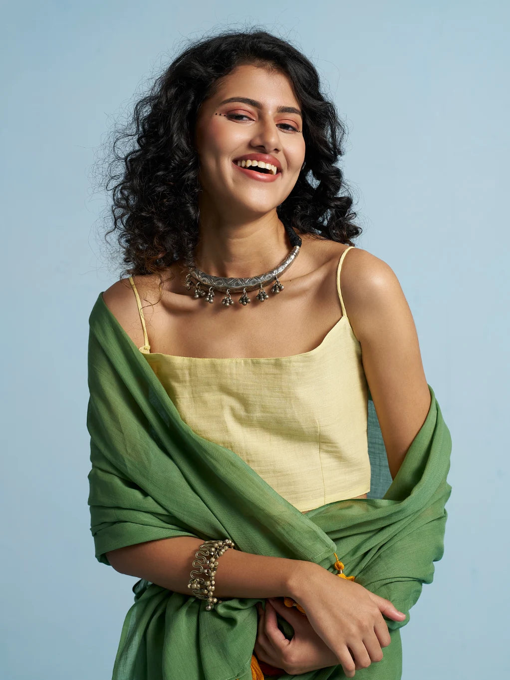VISCOSE MUL LIVA SOLID SAREE WITH BLOUSE
