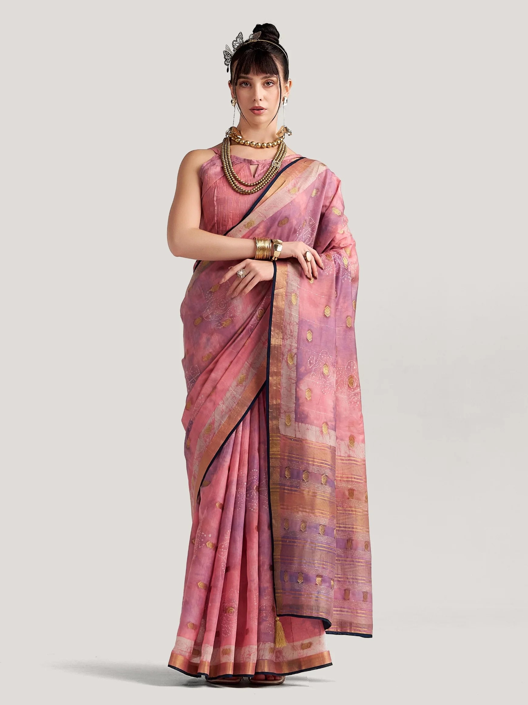 ORGANZA FEEZY DAISY SAREE WITH BLOUSE