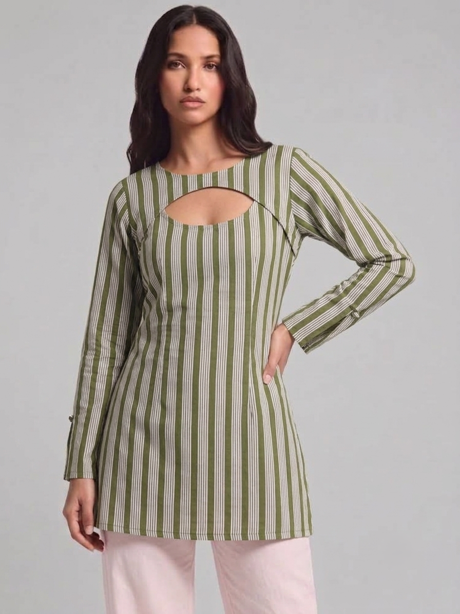 DUNGRANI HANDCRAFTED GREEN CC COIN 2 IN 1 BATIK DRESS