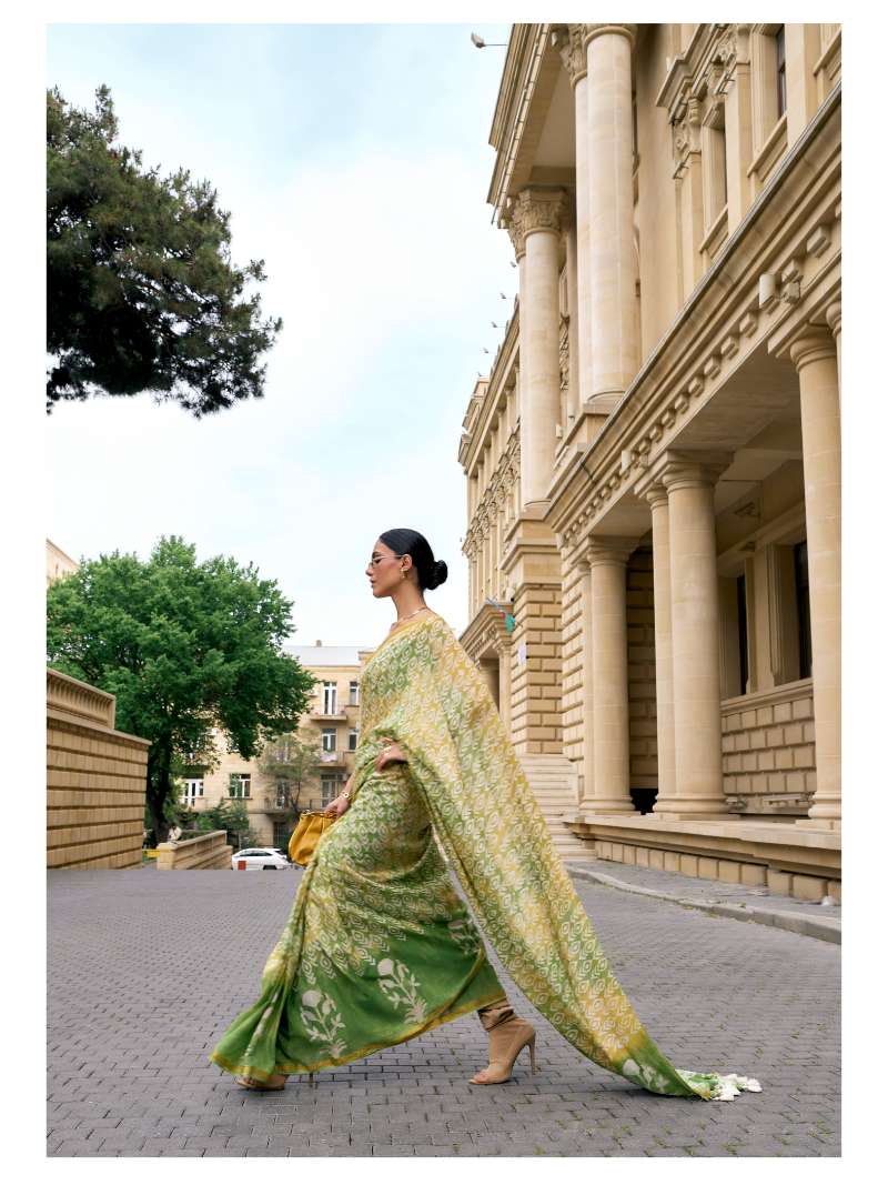 PASTEL GREEN MODAL MUL BATIK LIVA SAREE