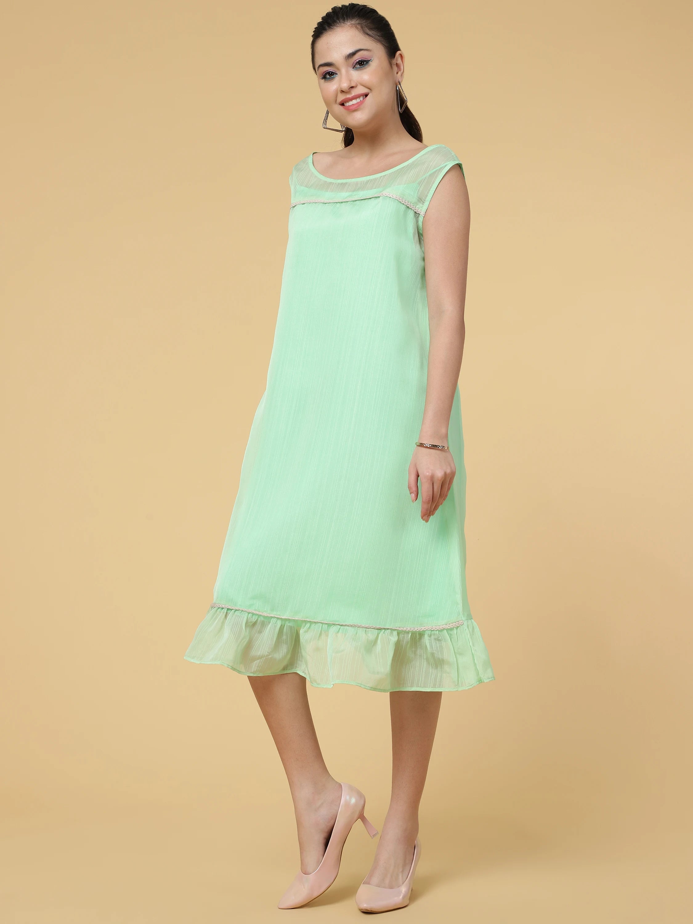 MINT GREEN SHEER ORGANZA DREES