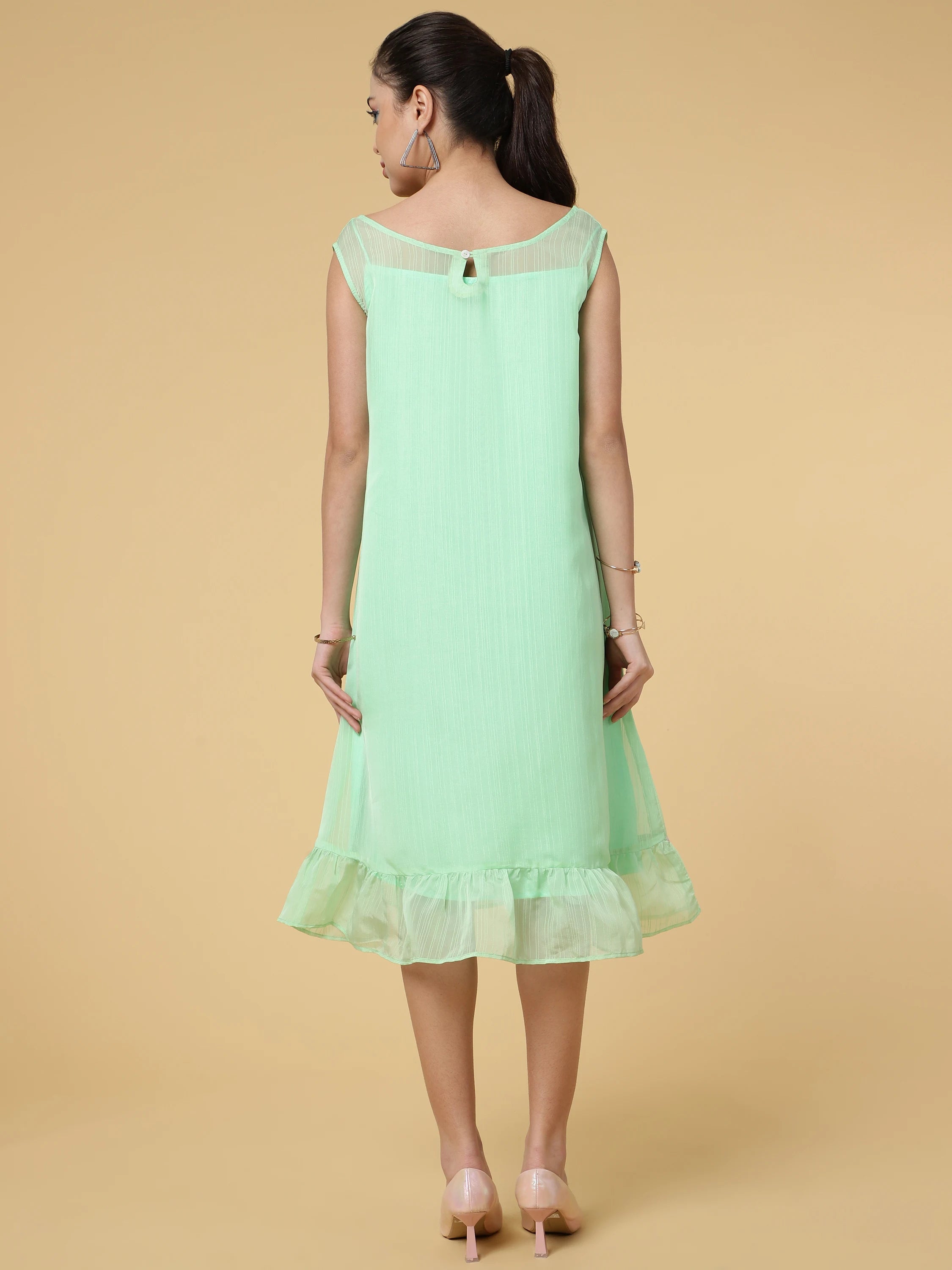 MINT GREEN SHEER ORGANZA DREES