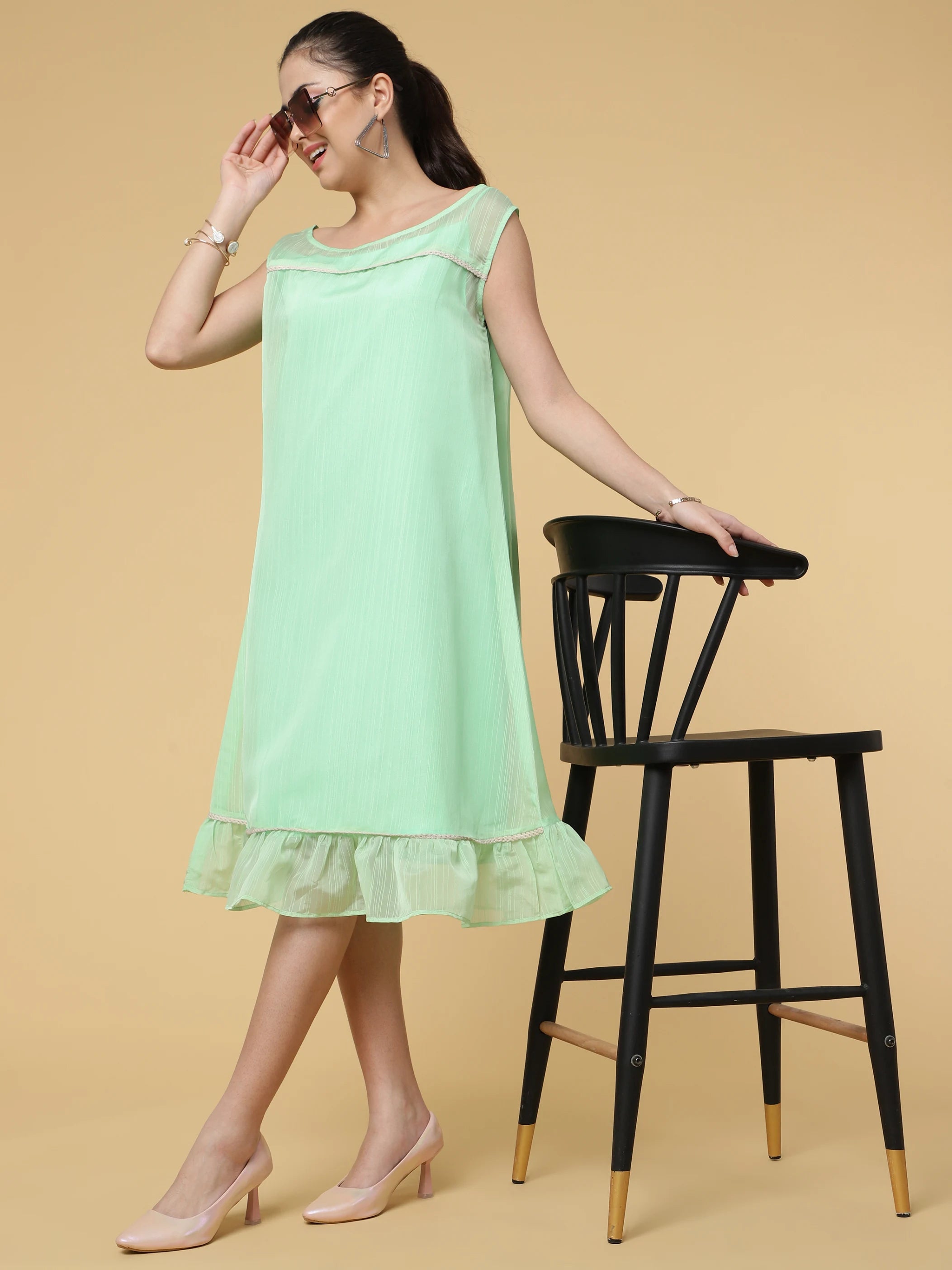 MINT GREEN SHEER ORGANZA DREES