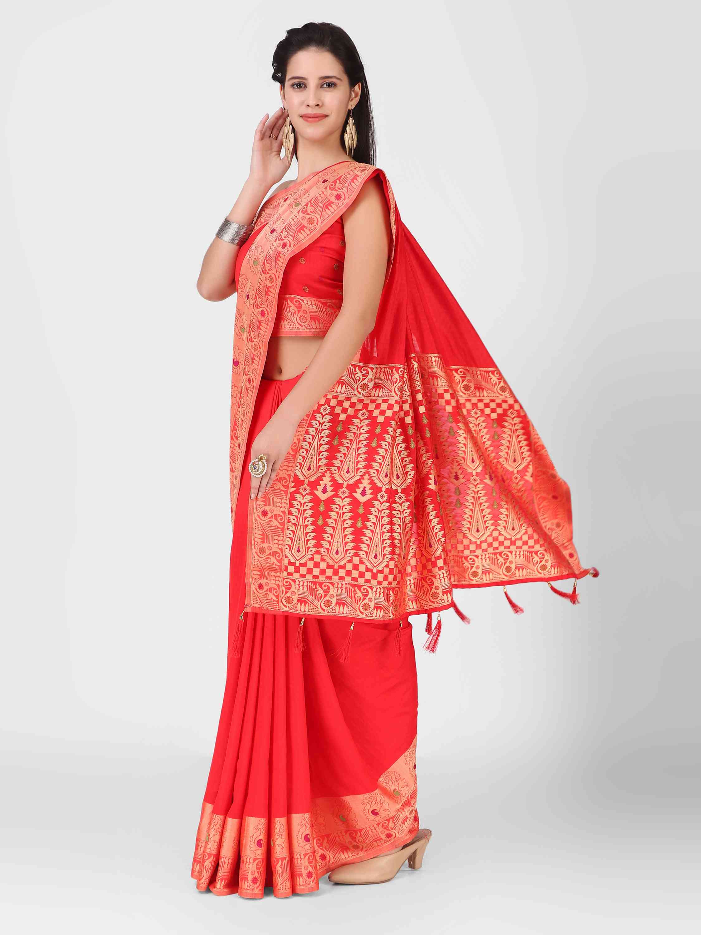 BANARASI ART SILK SAREE WITH BLOUSE