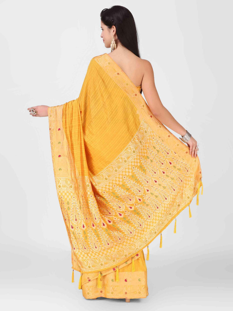 DUNGRANI BANARASI ART SILK SAREE WITH BLOUSE - DUNGRANI