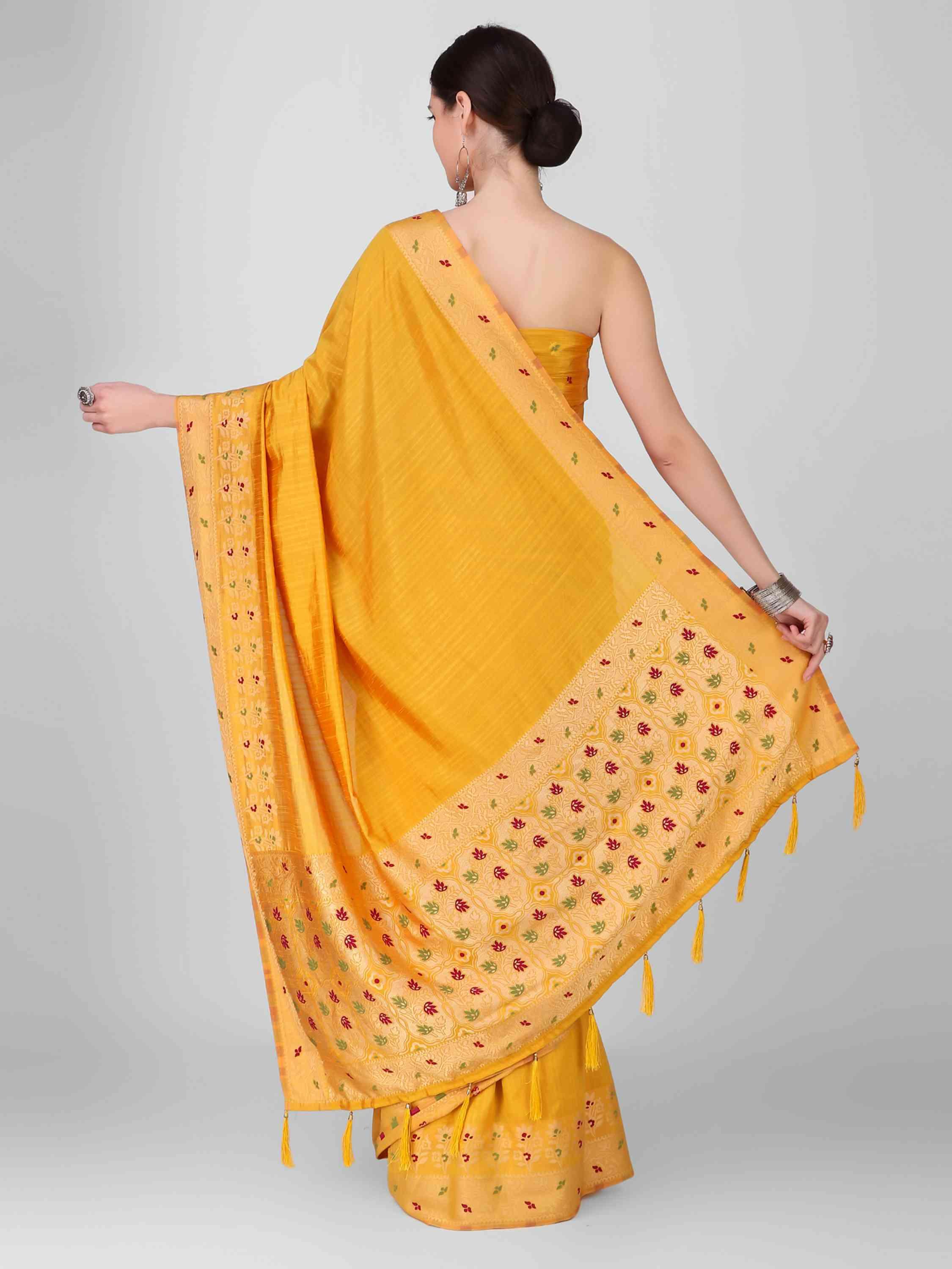 DUNGRANI BANARASI ART SILK SAREE WITH BLOUSE - DUNGRANI