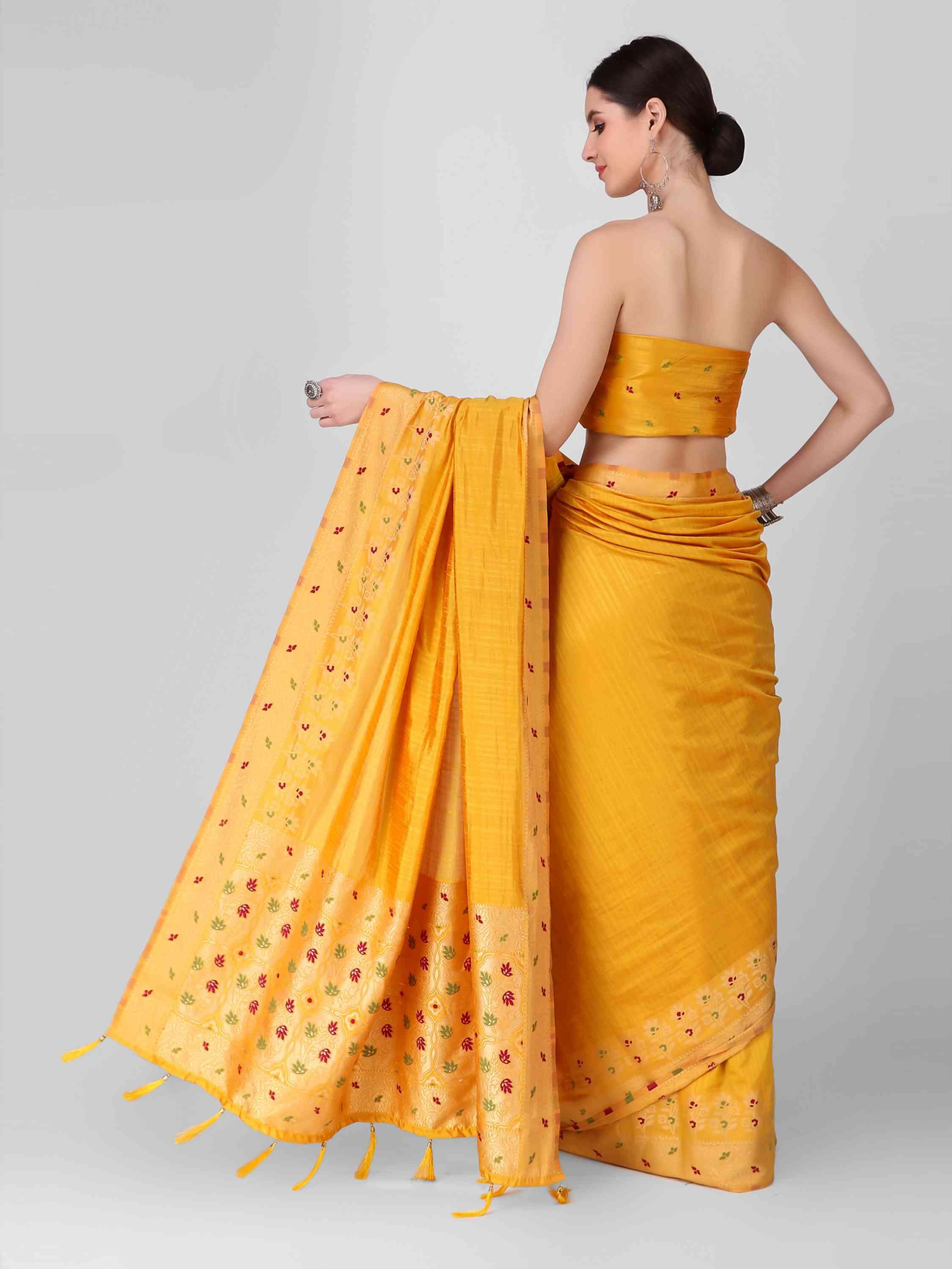 DUNGRANI BANARASI ART SILK SAREE WITH BLOUSE - DUNGRANI