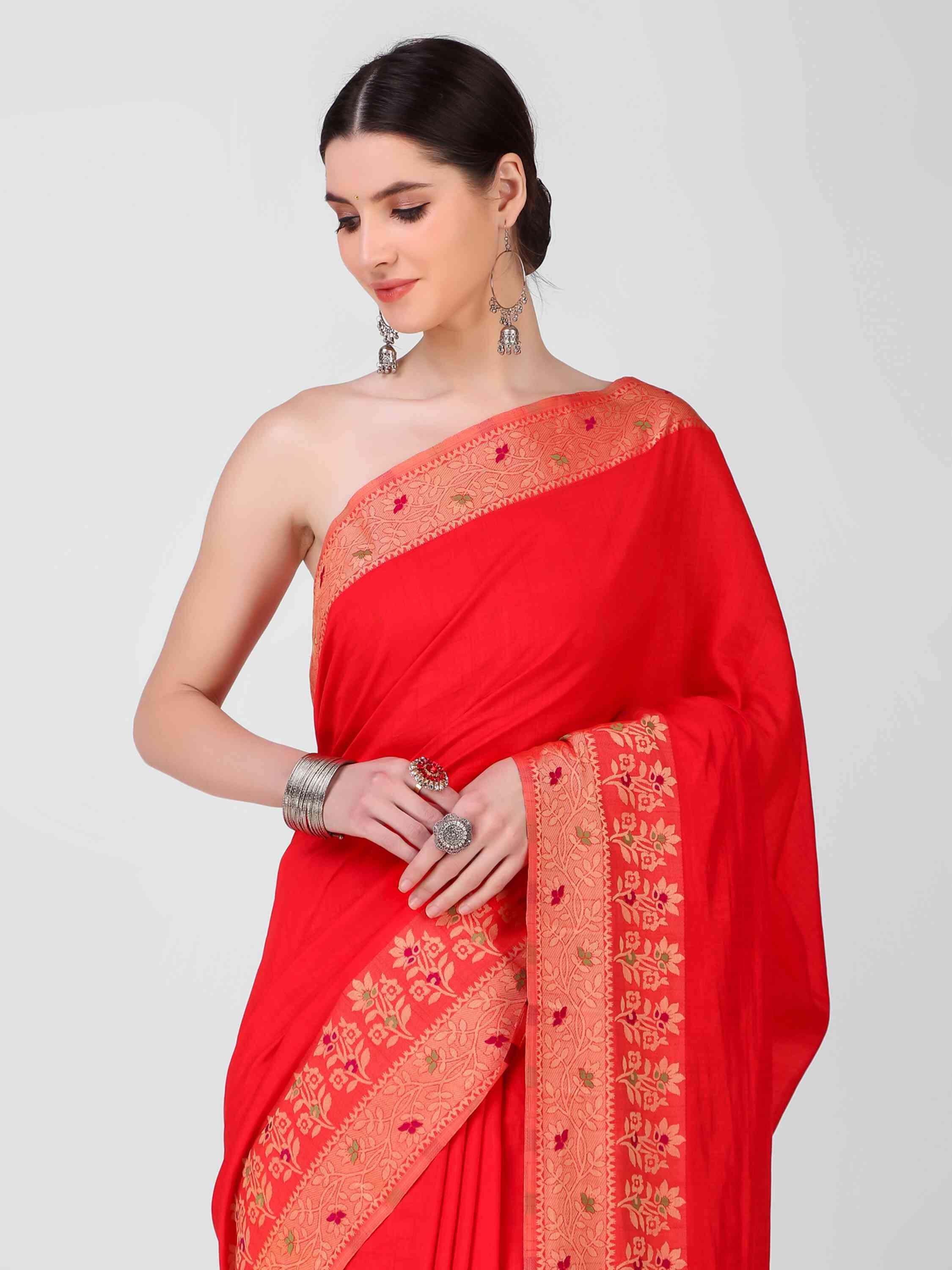 DUNGRANI BANARASI ART SILK SAREE WITH BLOUSE - DUNGRANI