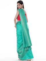 DUNGRANI TURQUOISE EVA SILK NAYRA SAREE