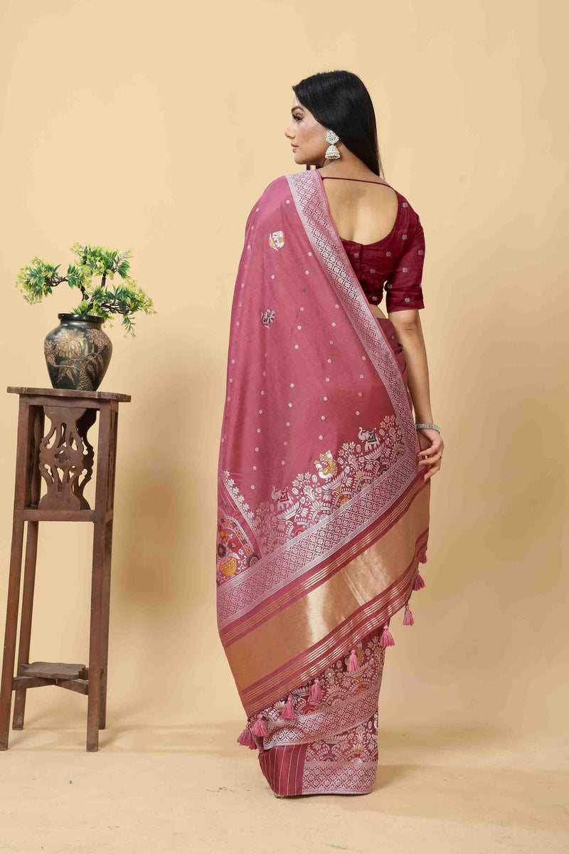 PINK PERI PERI SAREE