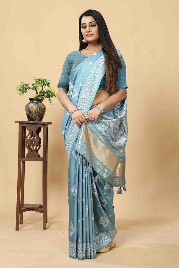 BLUE PERI PERI SAREE