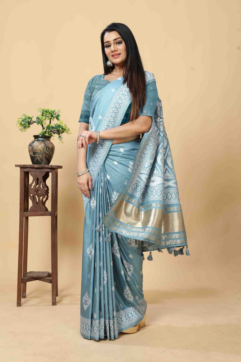 BLUE PERI PERI SAREE