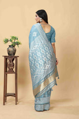 BLUE PERI PERI SAREE