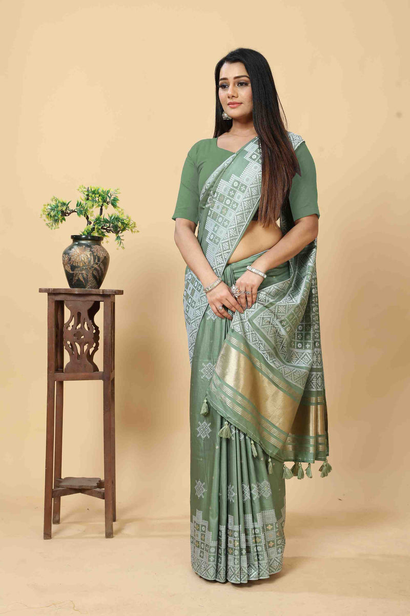 OLIVE PERI PERI SAREE