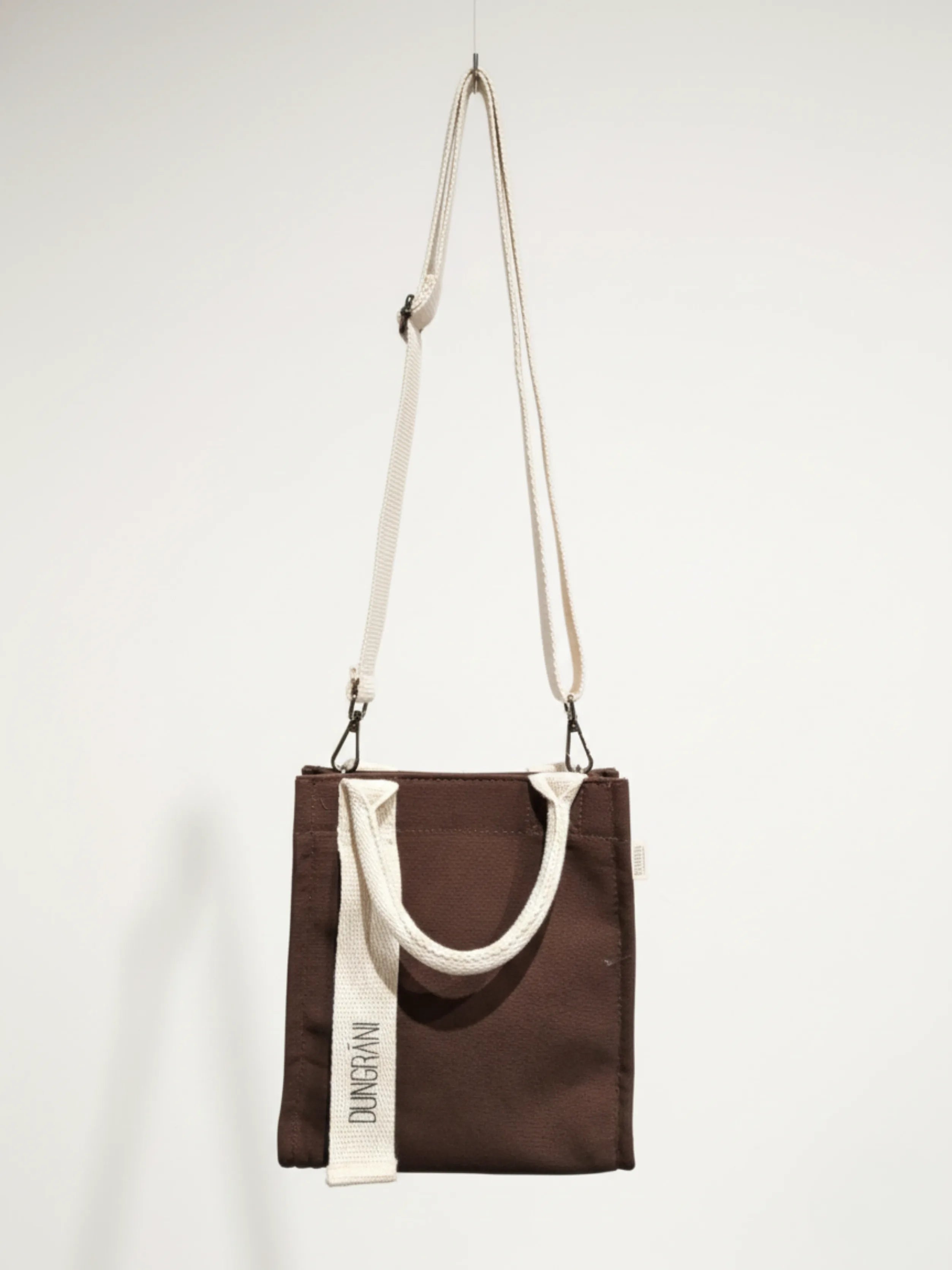 BROWN MINI SQUAR TOTE BAG