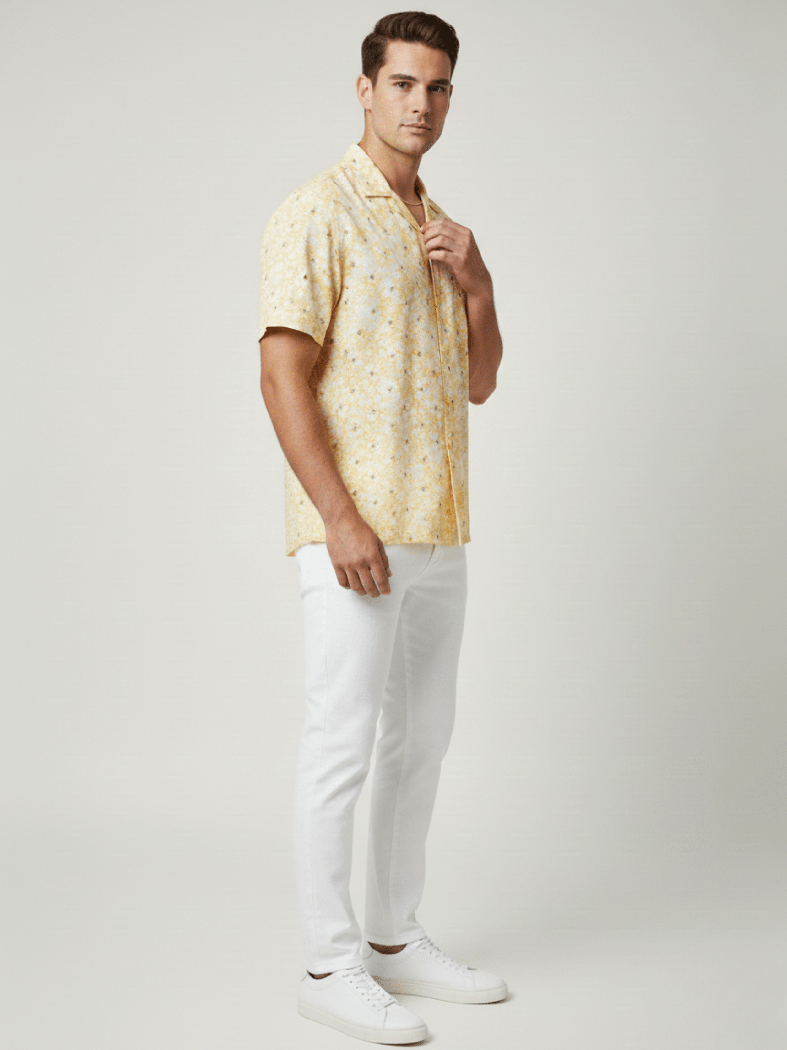 C.C SD BUTI BATIK YELLOW MENS SHIRT