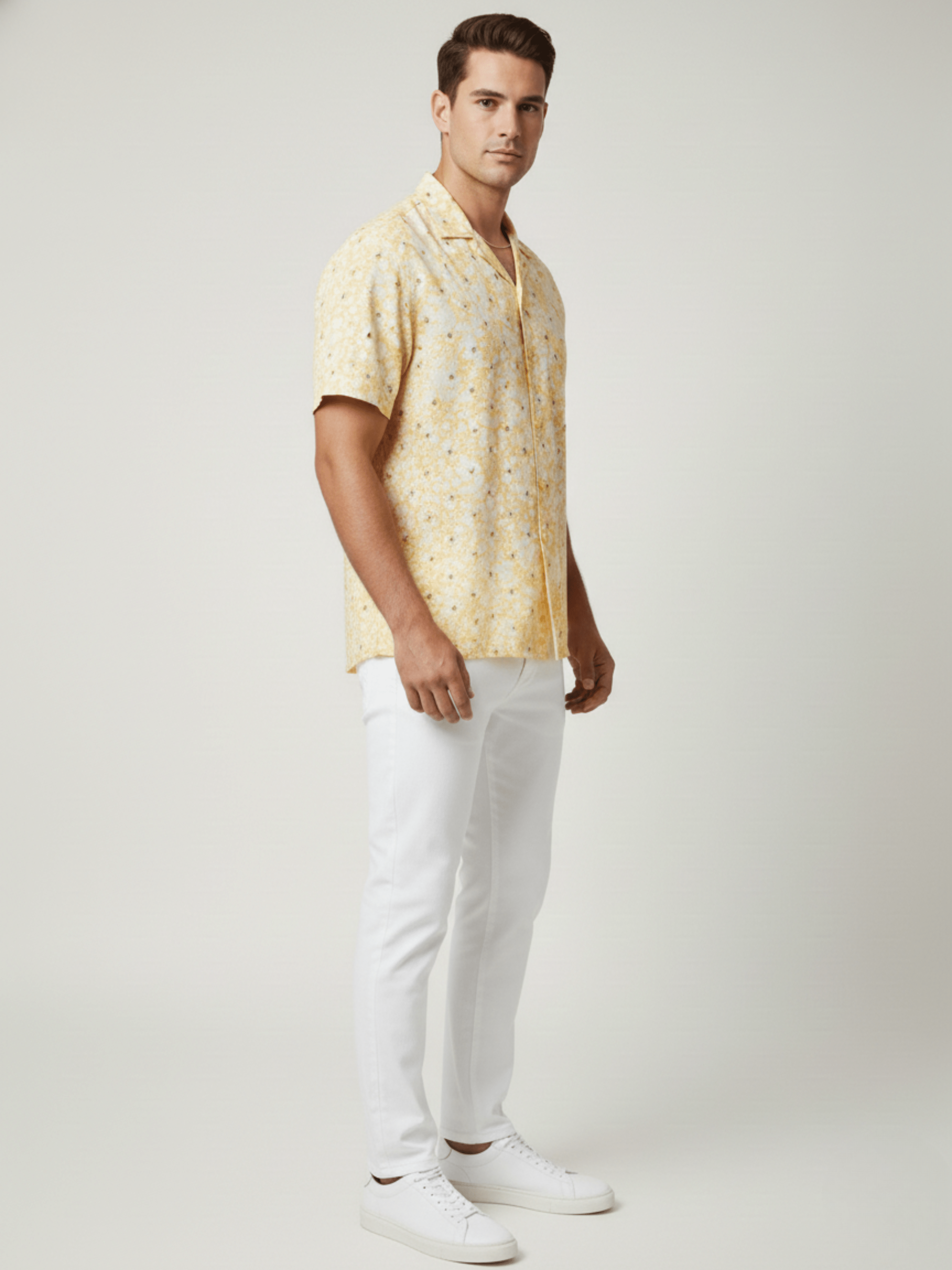 C.C SD BUTI BATIK YELLOW MENS SHIRT