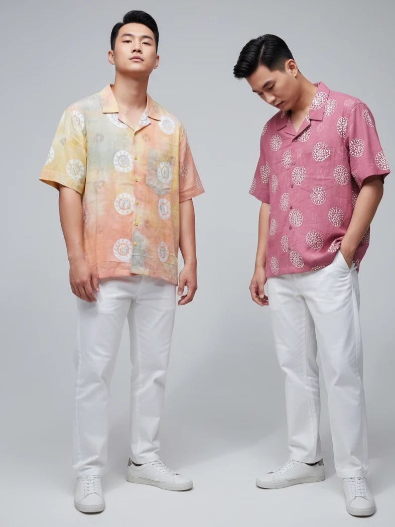 CLASSIC COTTON BATIK PRINTED MULTI-COLOR MEN'S RELAXFIT SHIRT