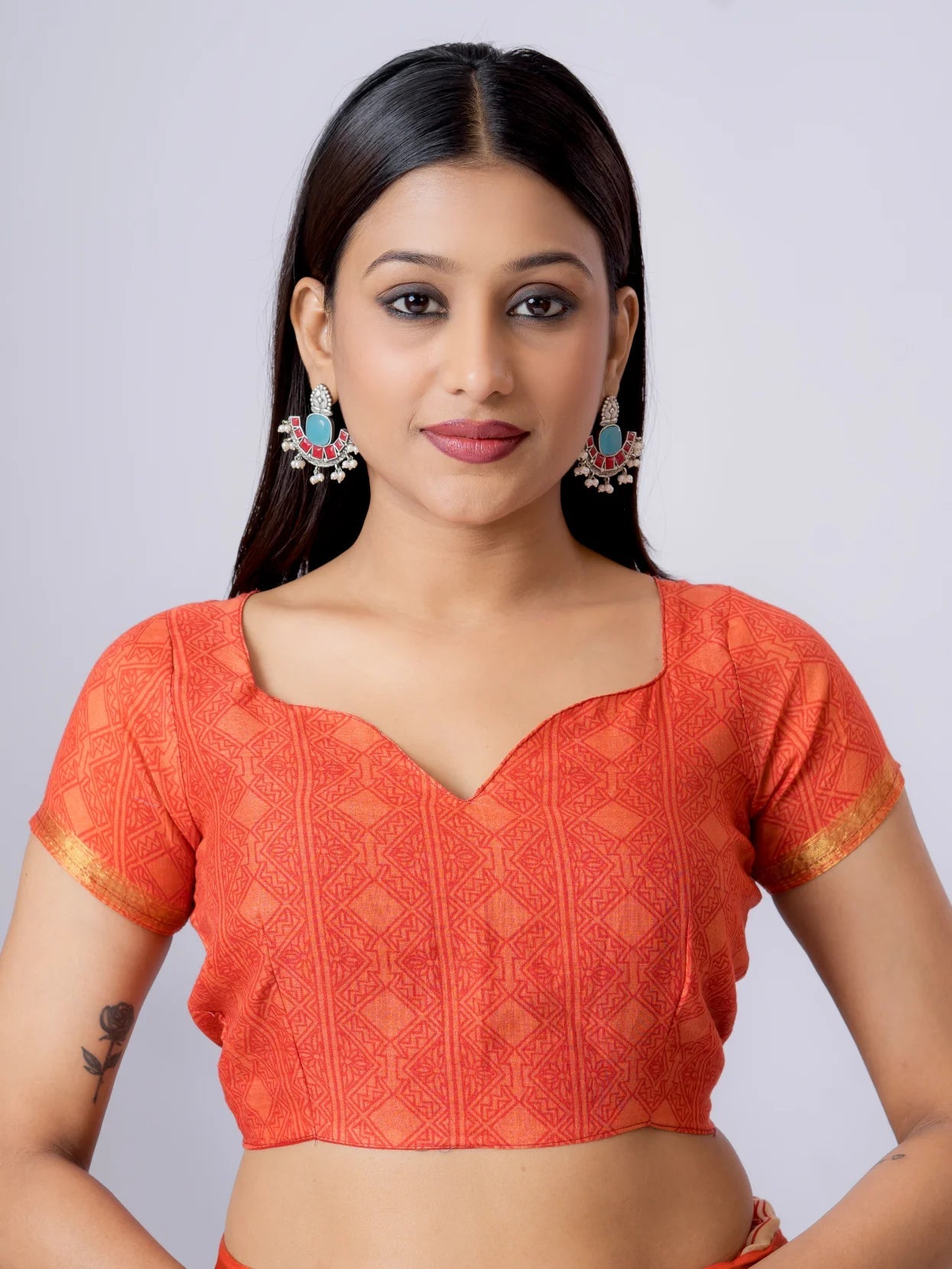 LIGHT ORANGE VISCOSE MUL LIVA DIGITAL PRINTED SAREE