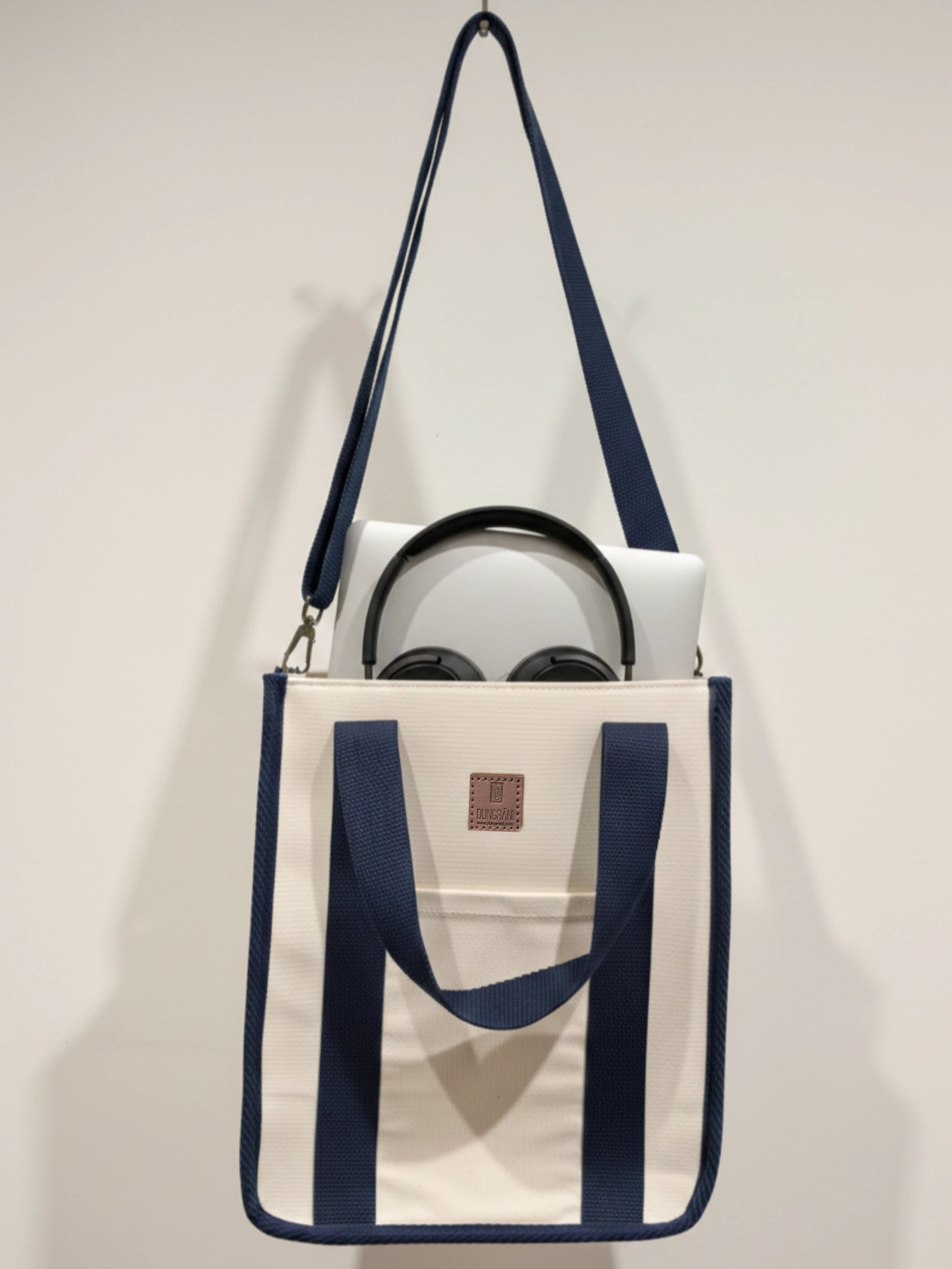 NATURAL BEIGE LARGE CLASSIC CANVAS TOTE BAG