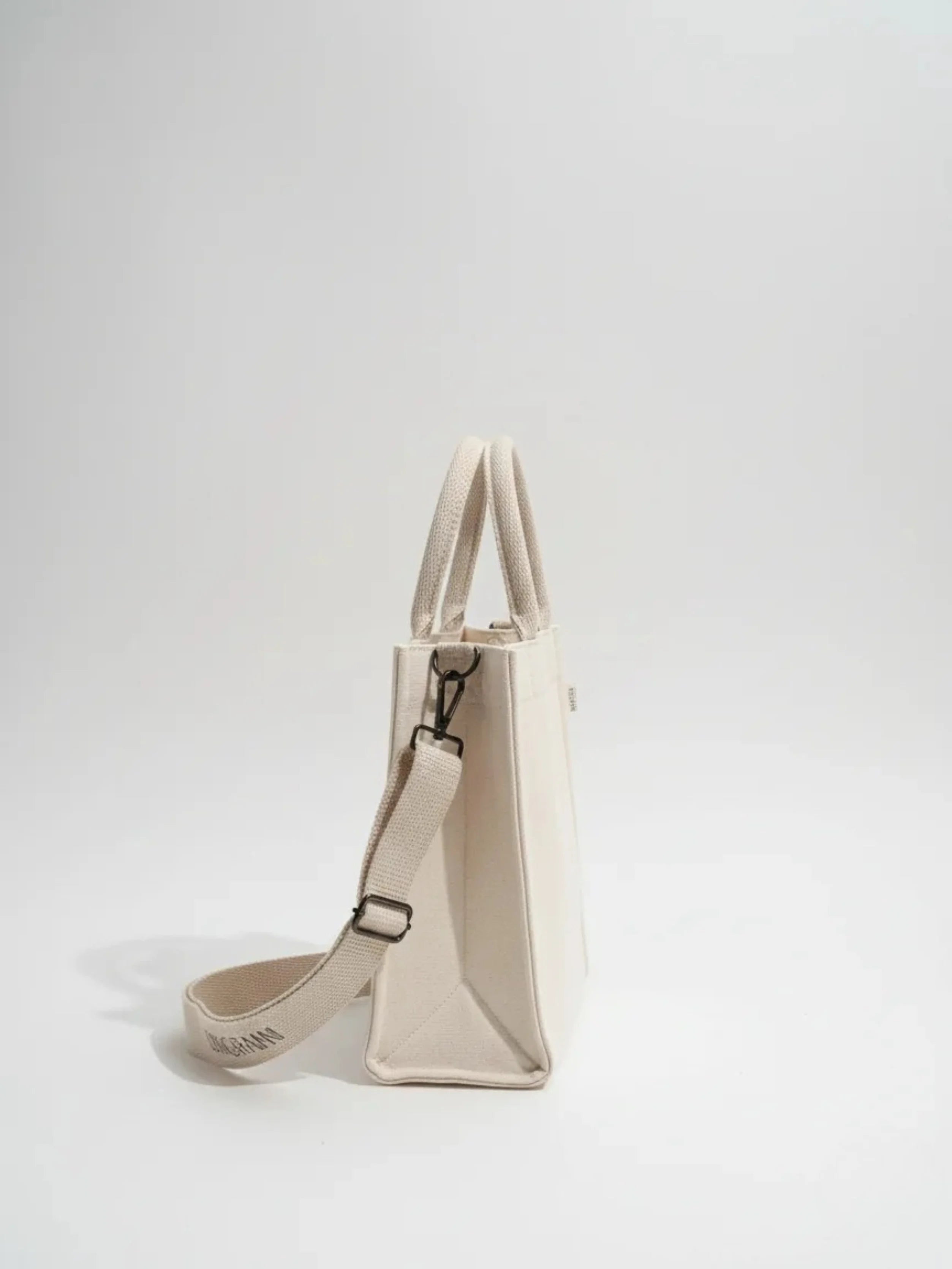 NATURAL BEIGE MINI SQUARE TOTE BAG