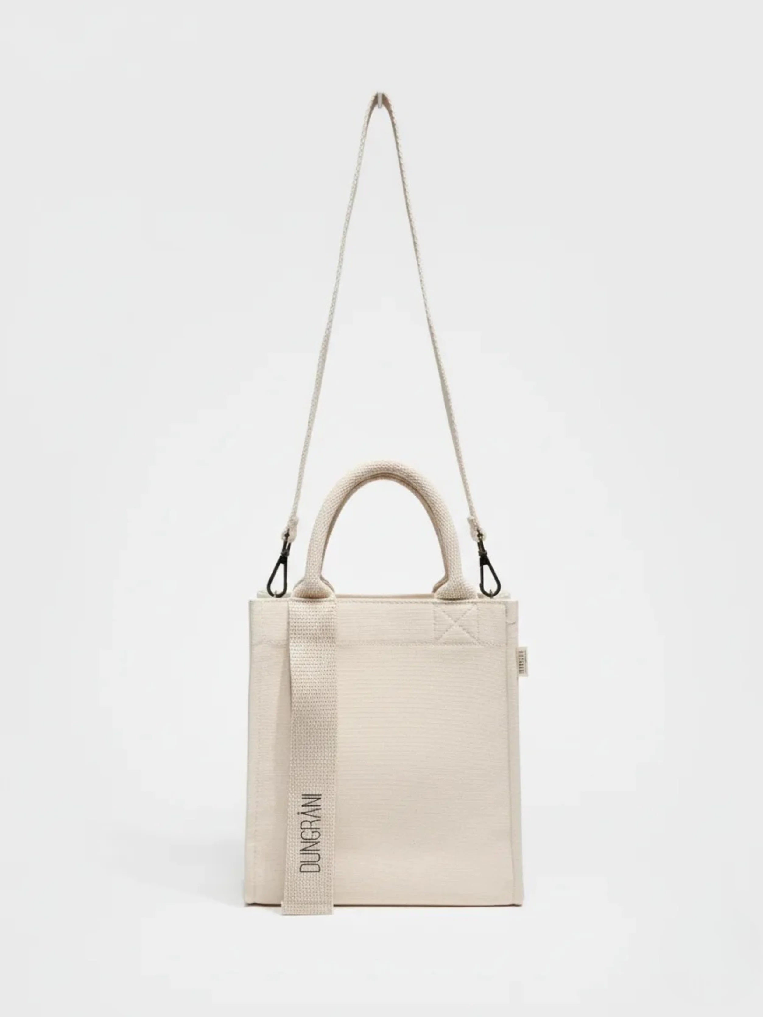 NATURAL BEIGE MINI SQUARE TOTE BAG