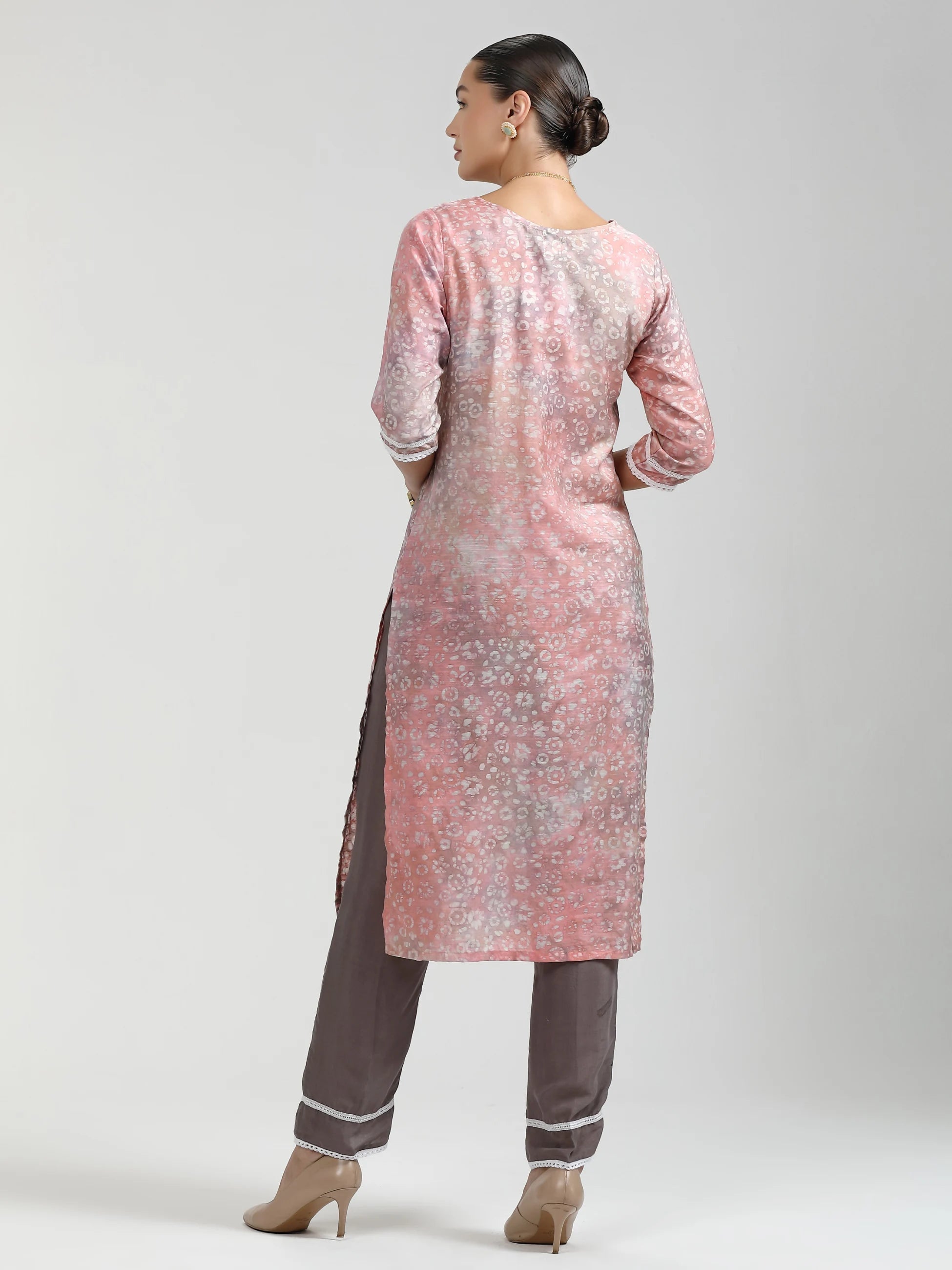 PEACH SMOOTHIE 9 BATIK PRINTED KURTA WITH PANT