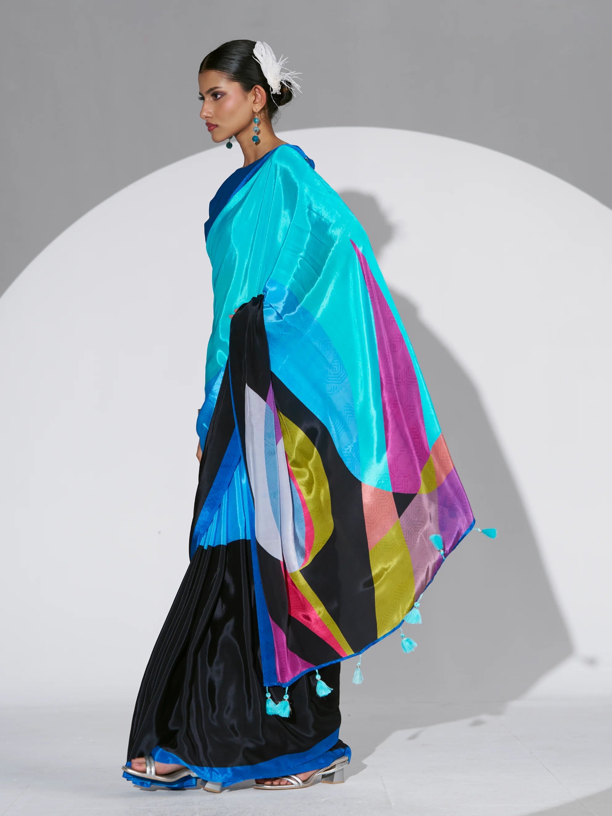 PURE CREPE DIGITAL PRINTED SAREE