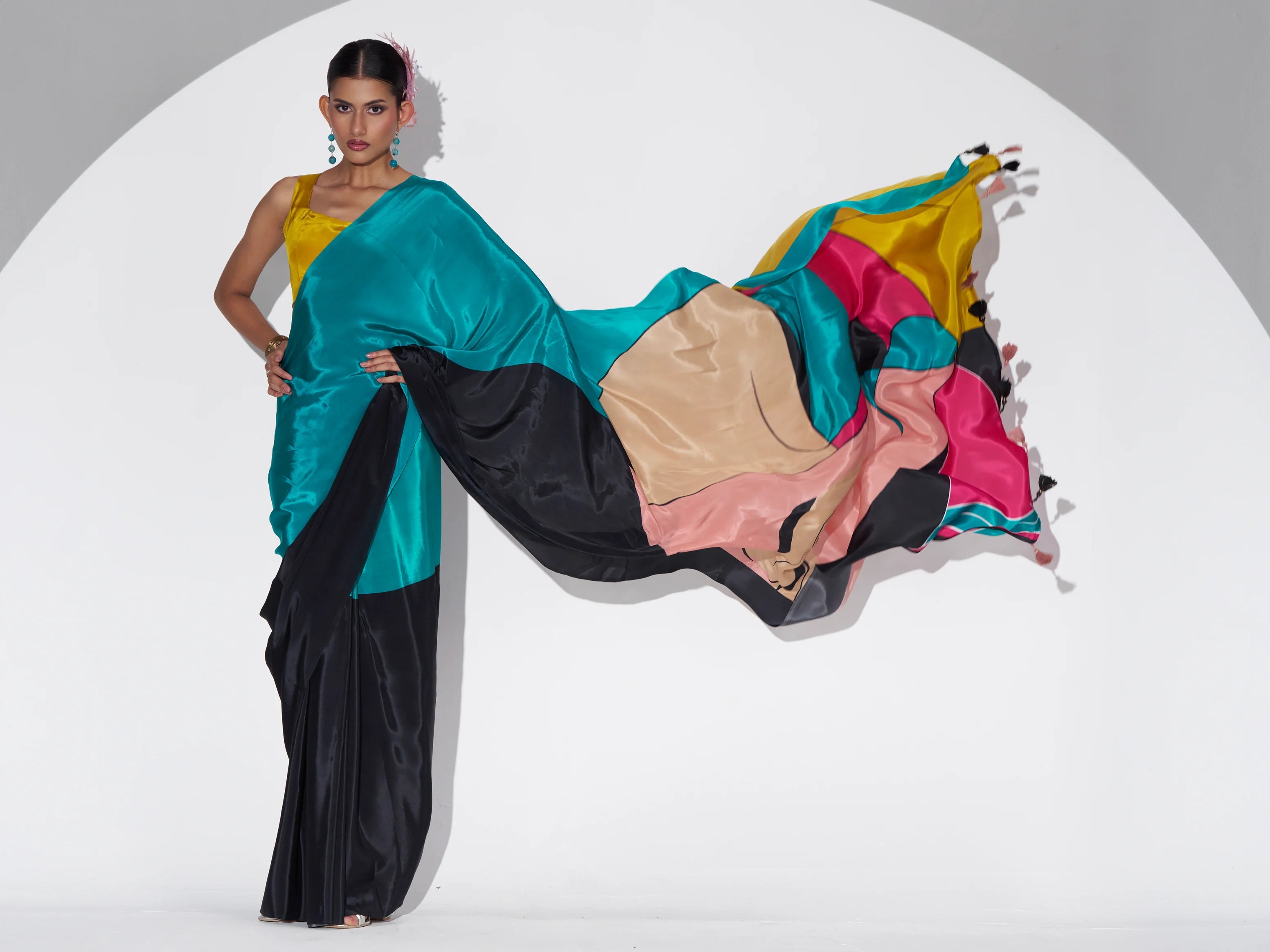 PURE CREPE DIGITAL PRINTED SAREE