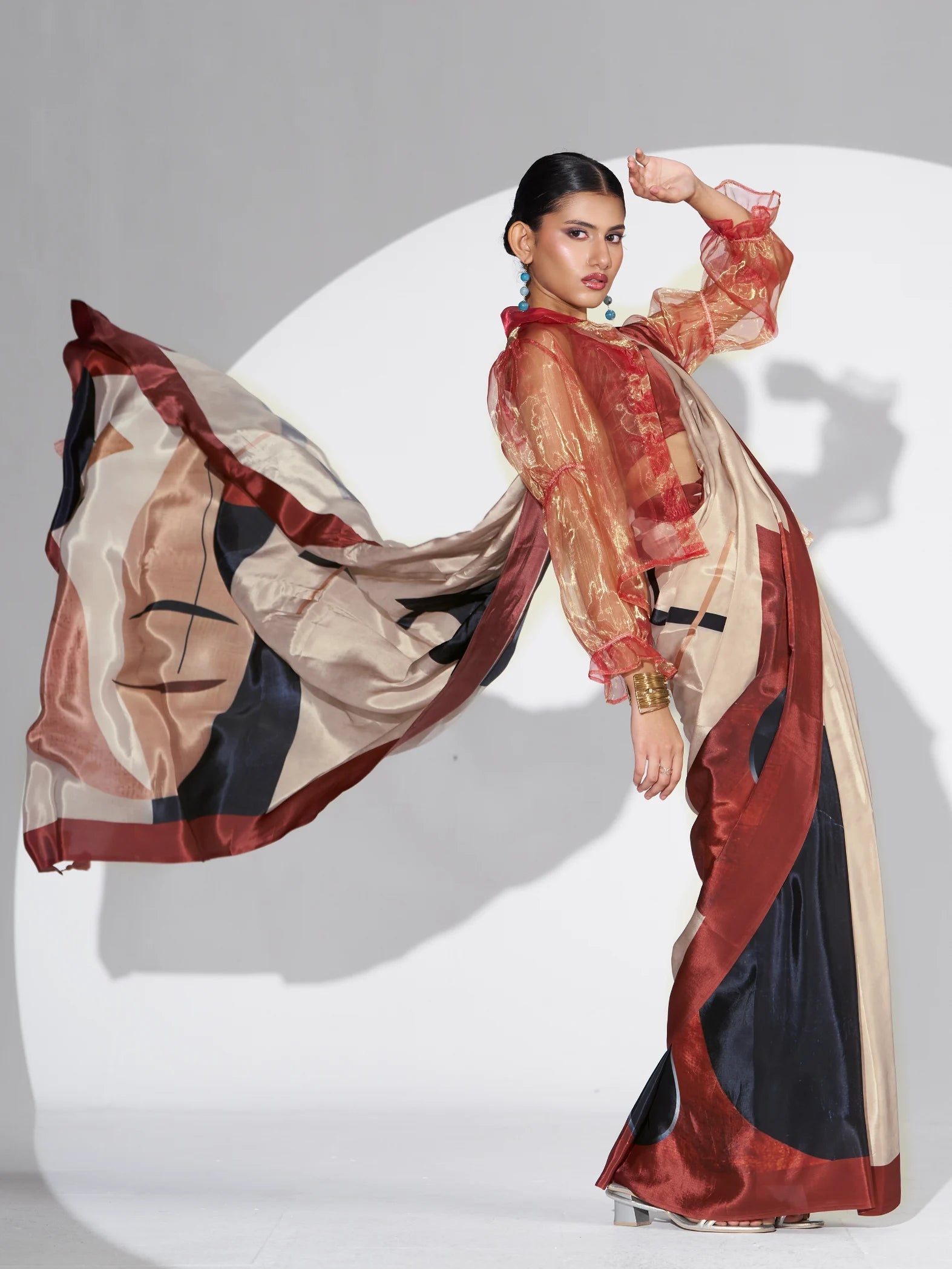 PURE CREPE DIGITAL PRINTED SAREE