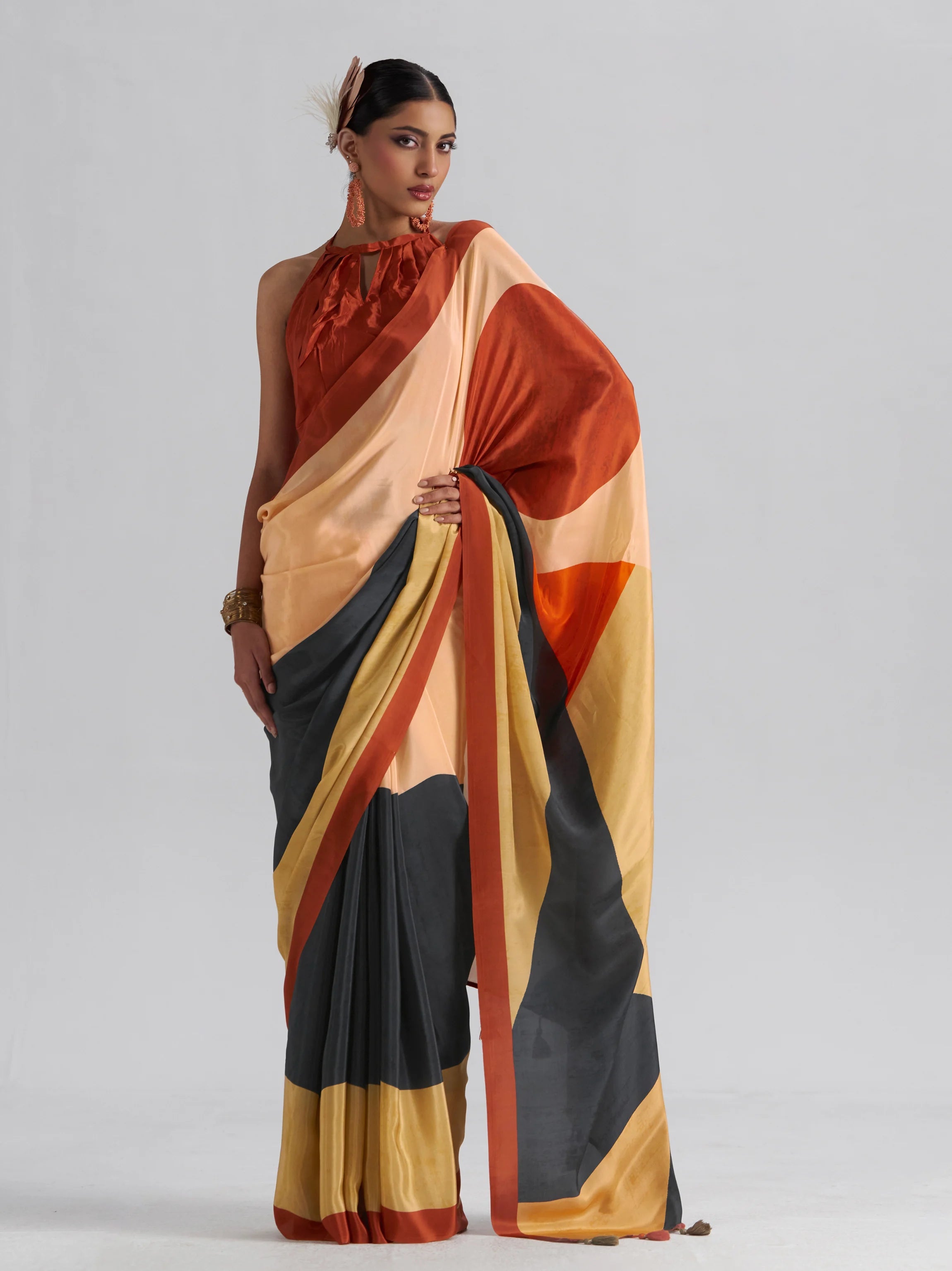 PURE CREPE DIGITAL PRINTED SAREE