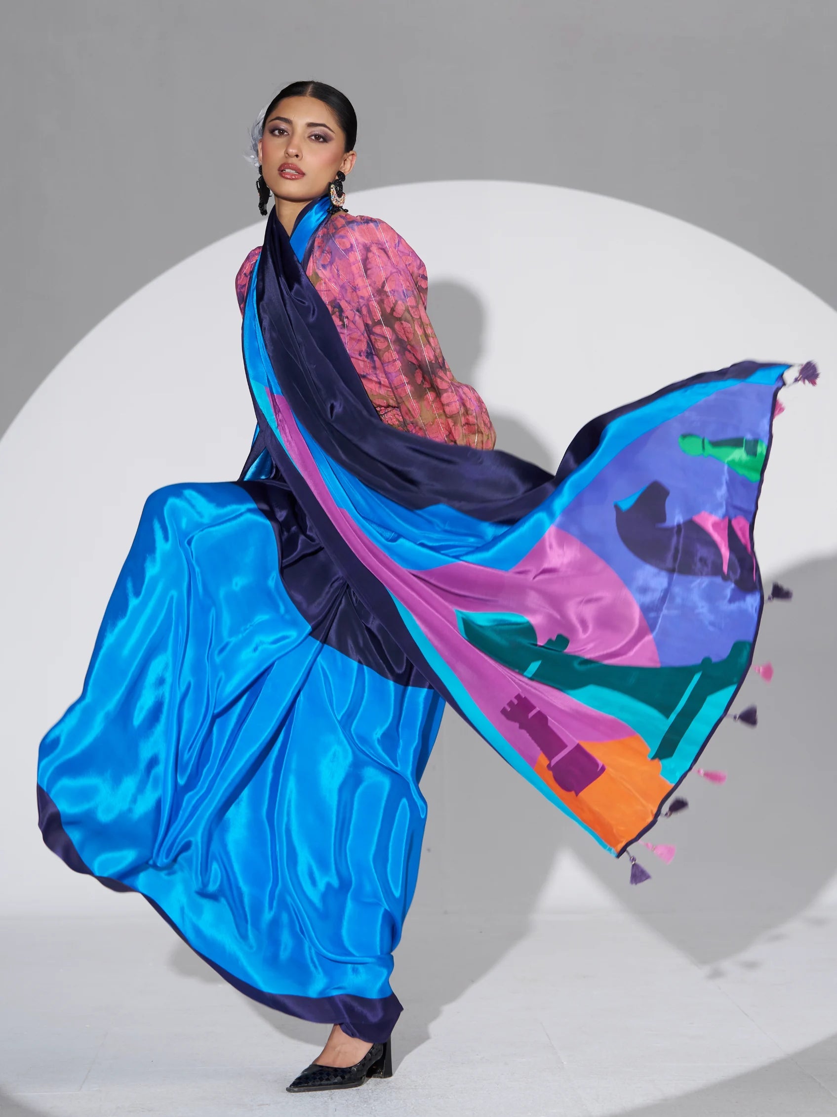 PURE CREPE DIGITAL PRINTED SAREE