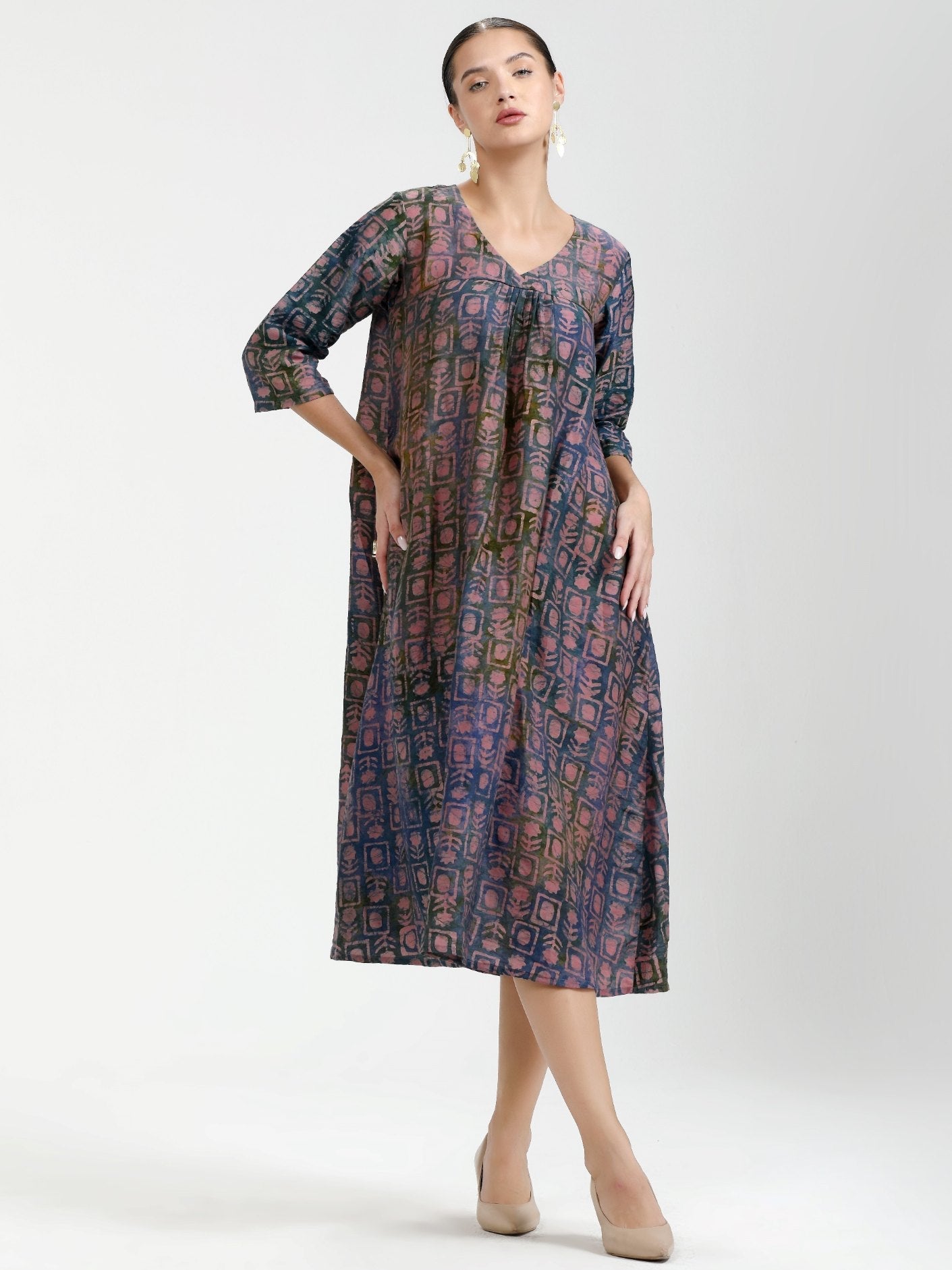 PURPLE PERI PERI BATIK PRINTED KURTI