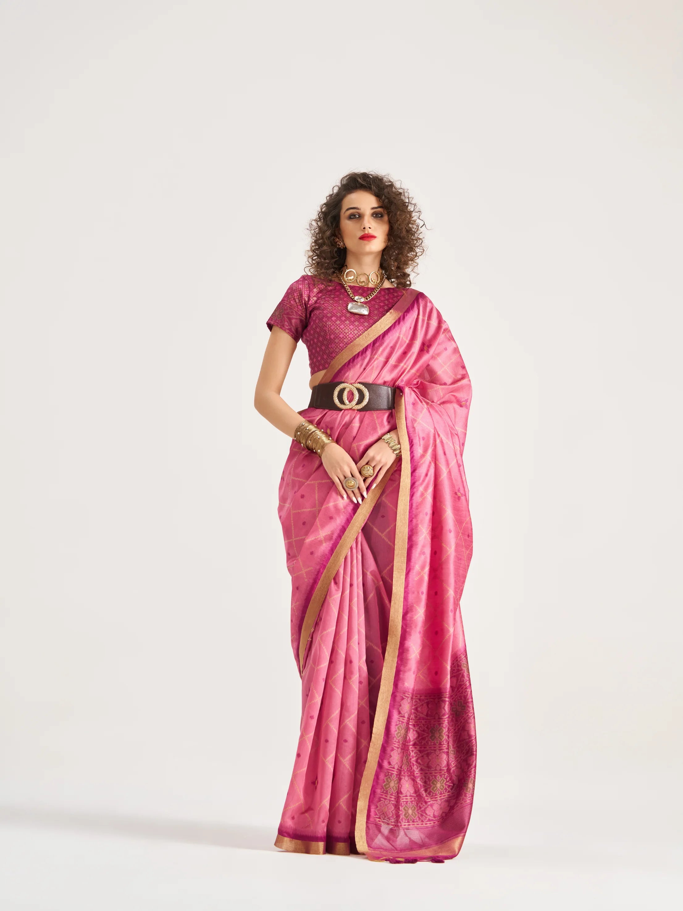 ART SILK BUTTERFLY SAREE WITH BLOUSE