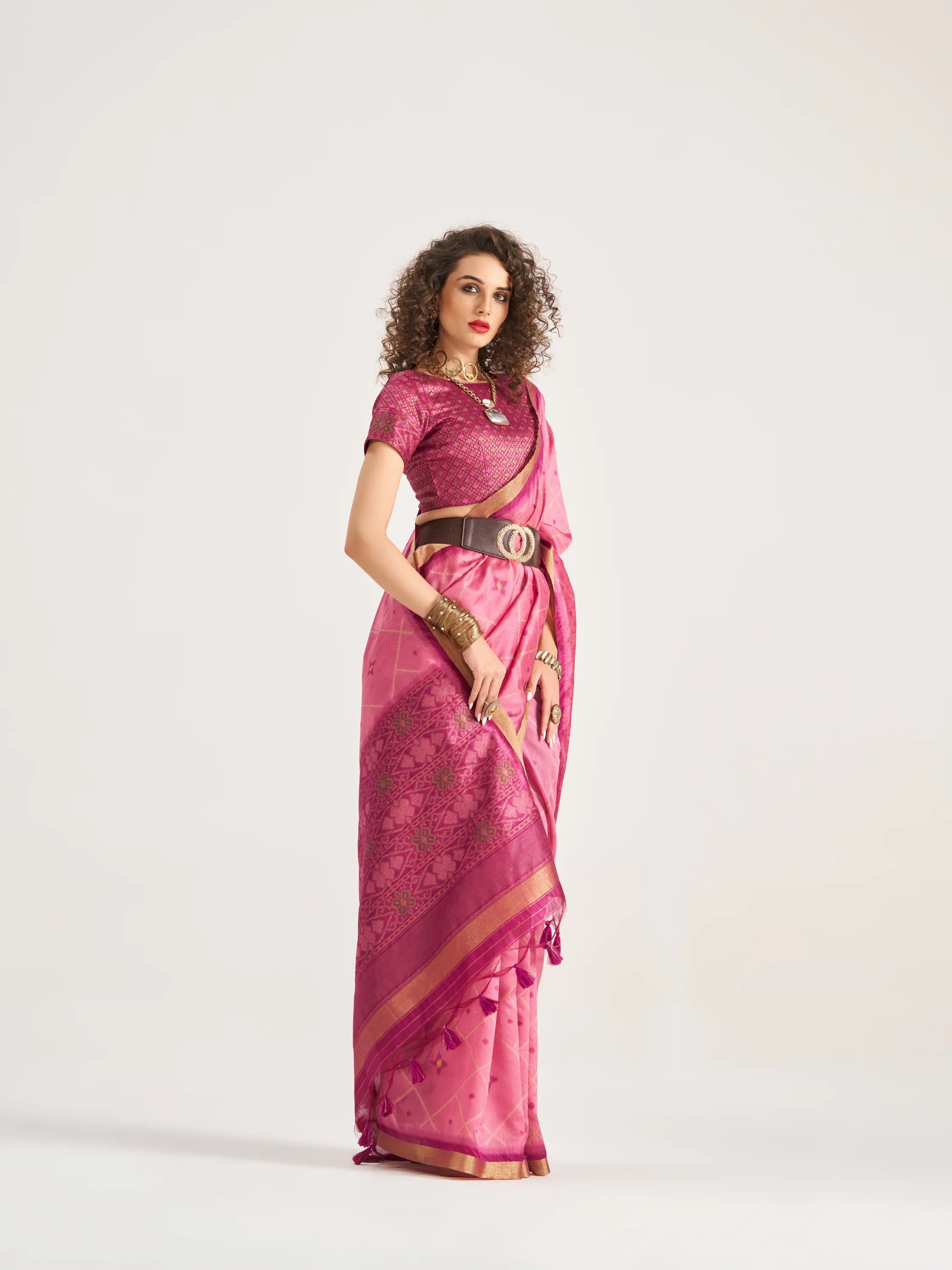 ART SILK BUTTERFLY SAREE WITH BLOUSE