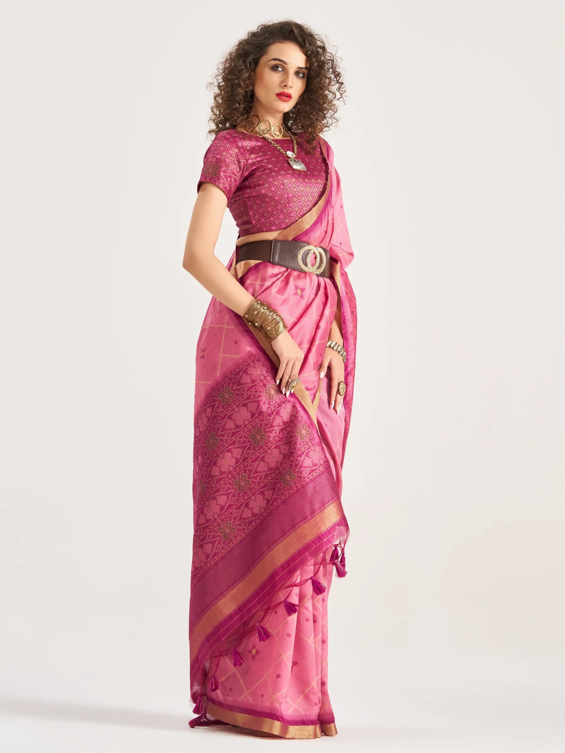 ART SILK BUTTERFLY SAREE WITH BLOUSE