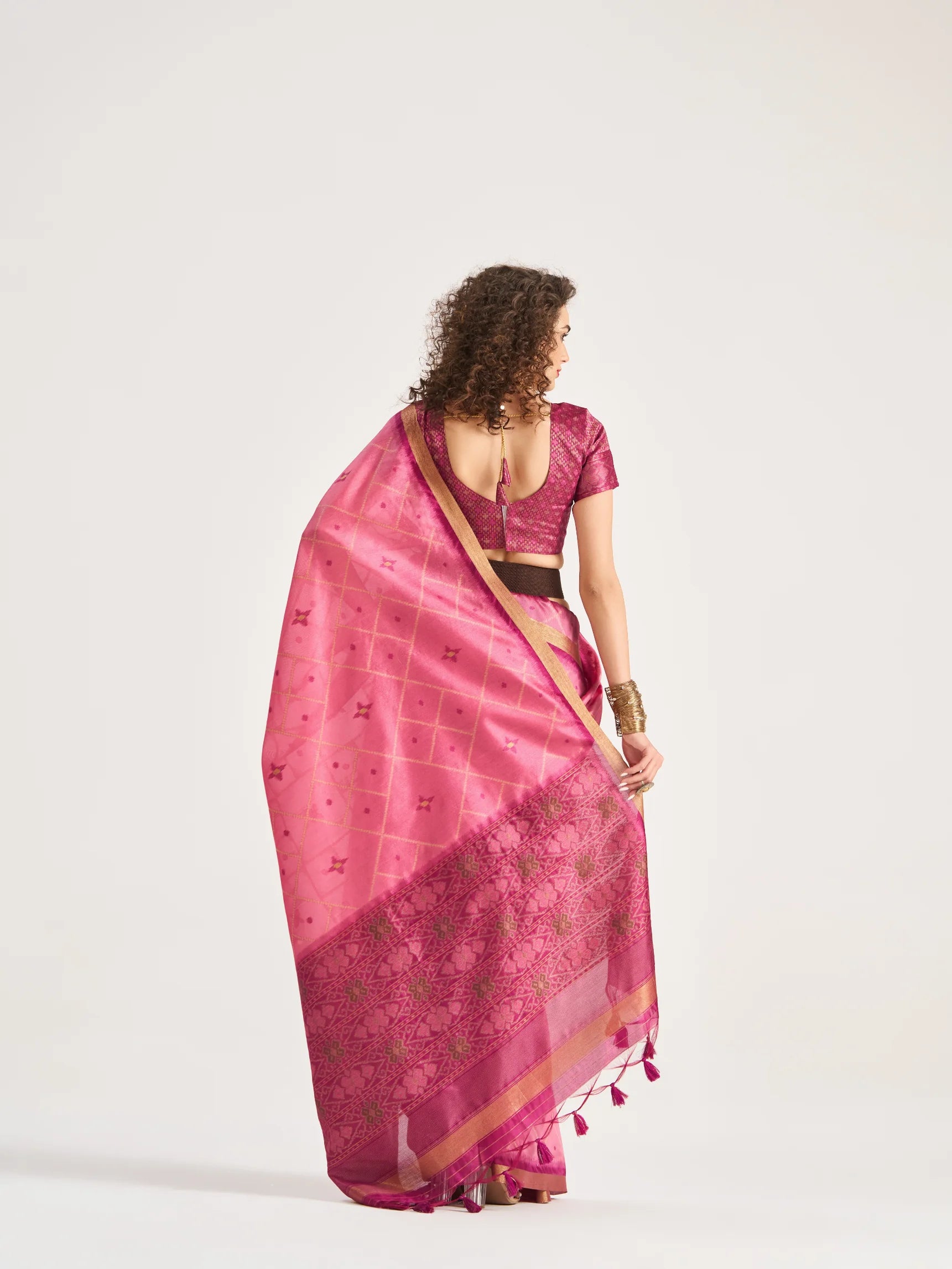 ART SILK BUTTERFLY SAREE WITH BLOUSE