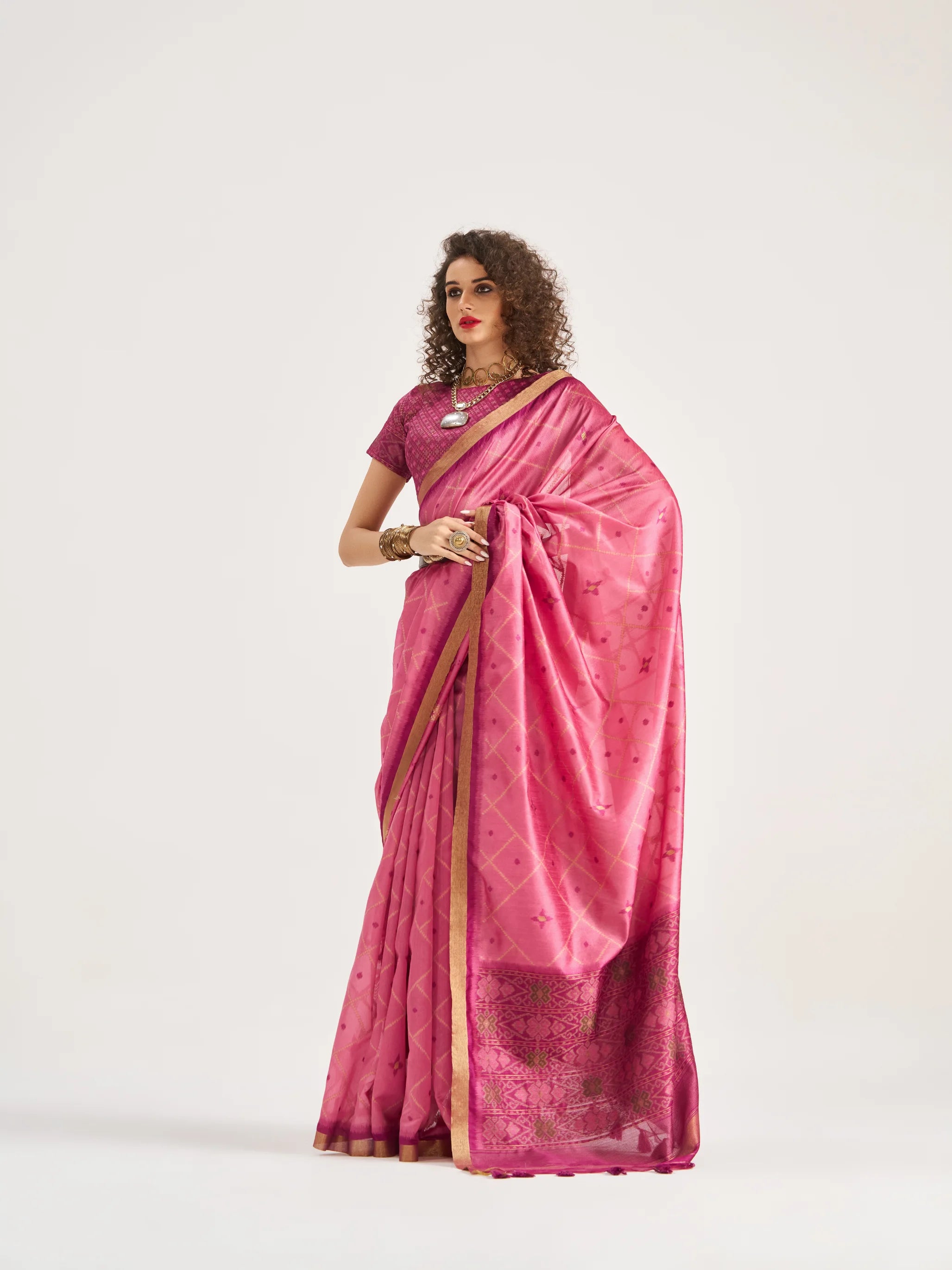 ART SILK BUTTERFLY SAREE WITH BLOUSE