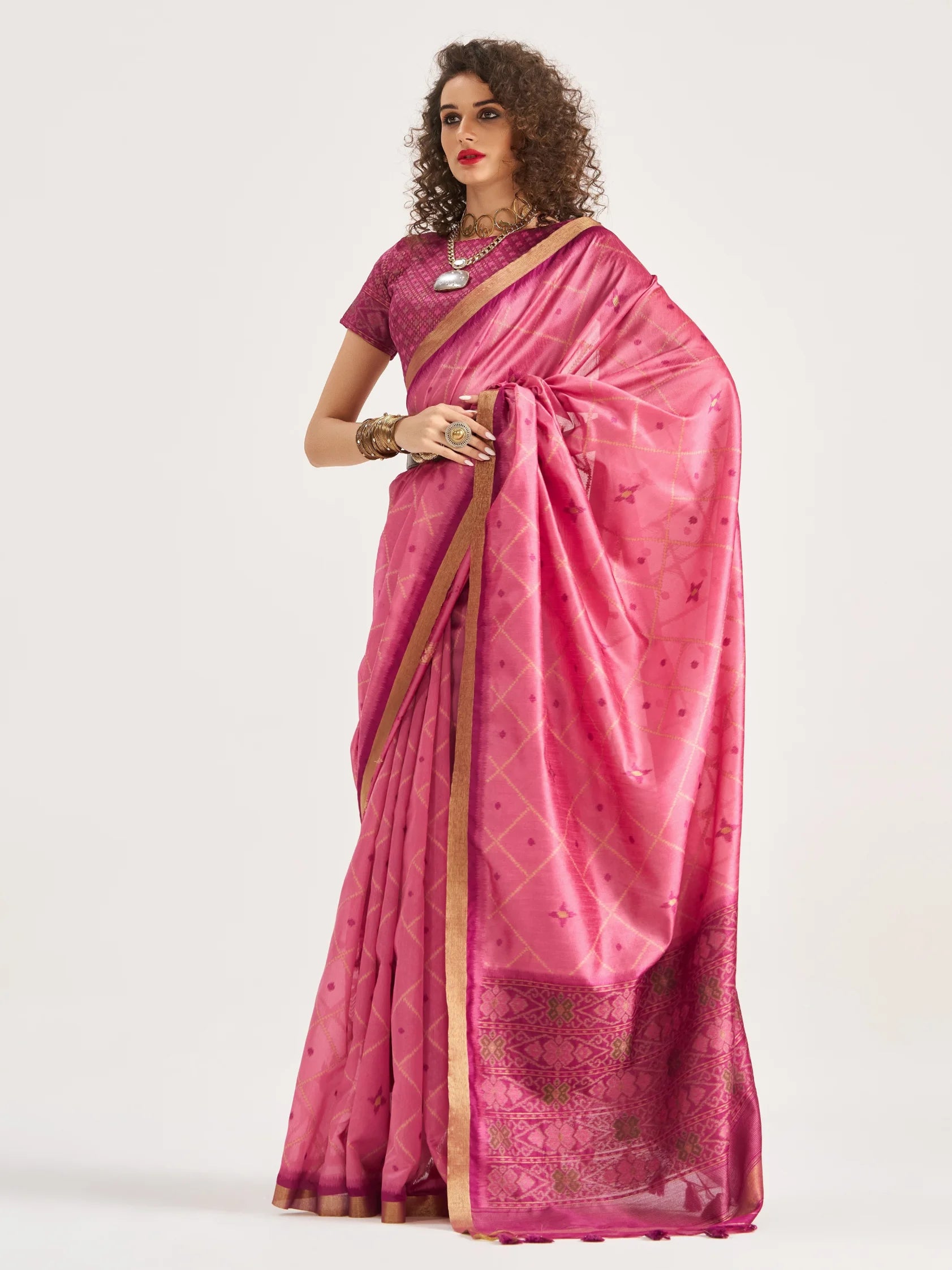 ART SILK BUTTERFLY SAREE WITH BLOUSE