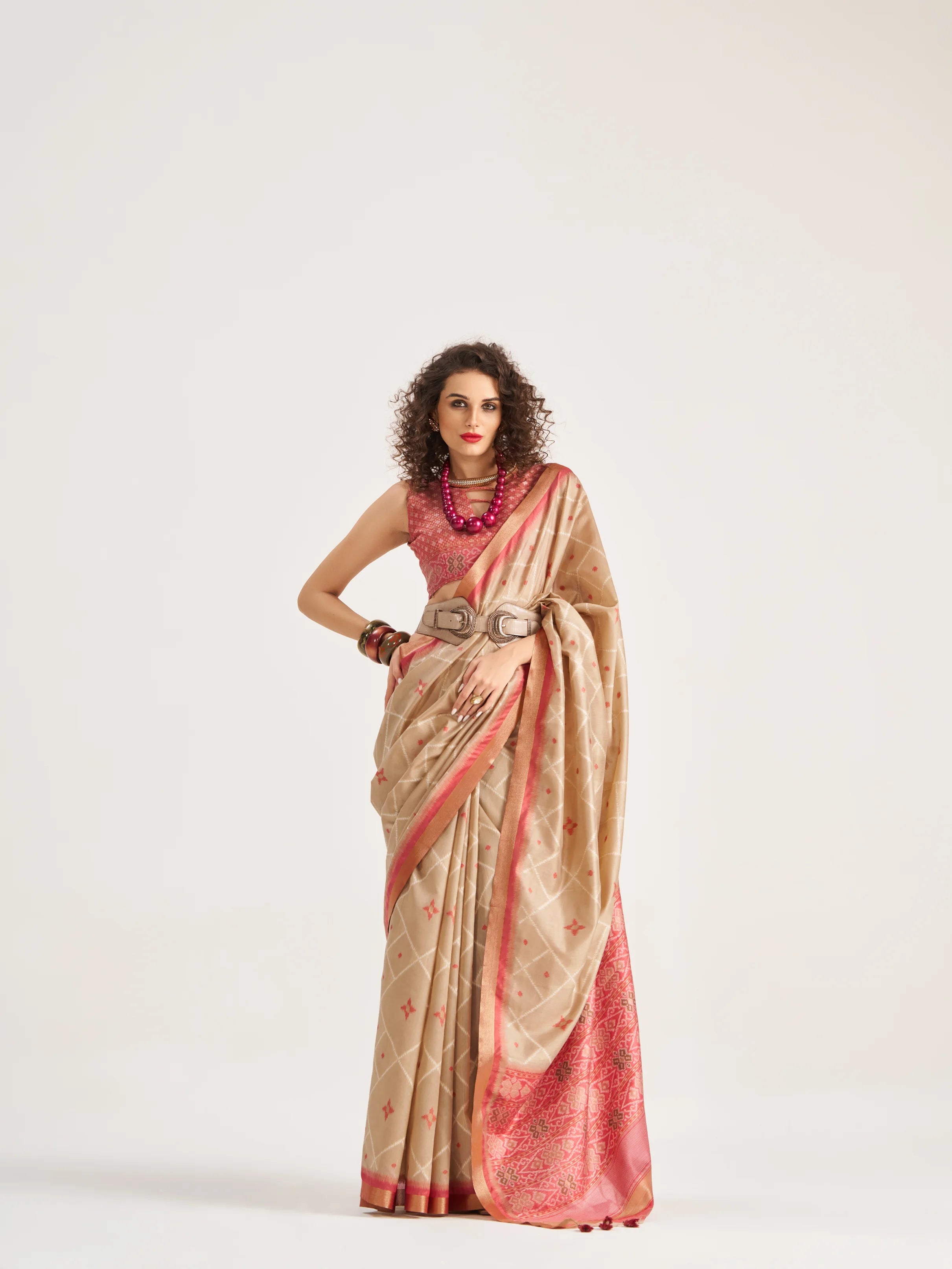 ART SILK BUTTERFLY SAREE WITH BLOUSE