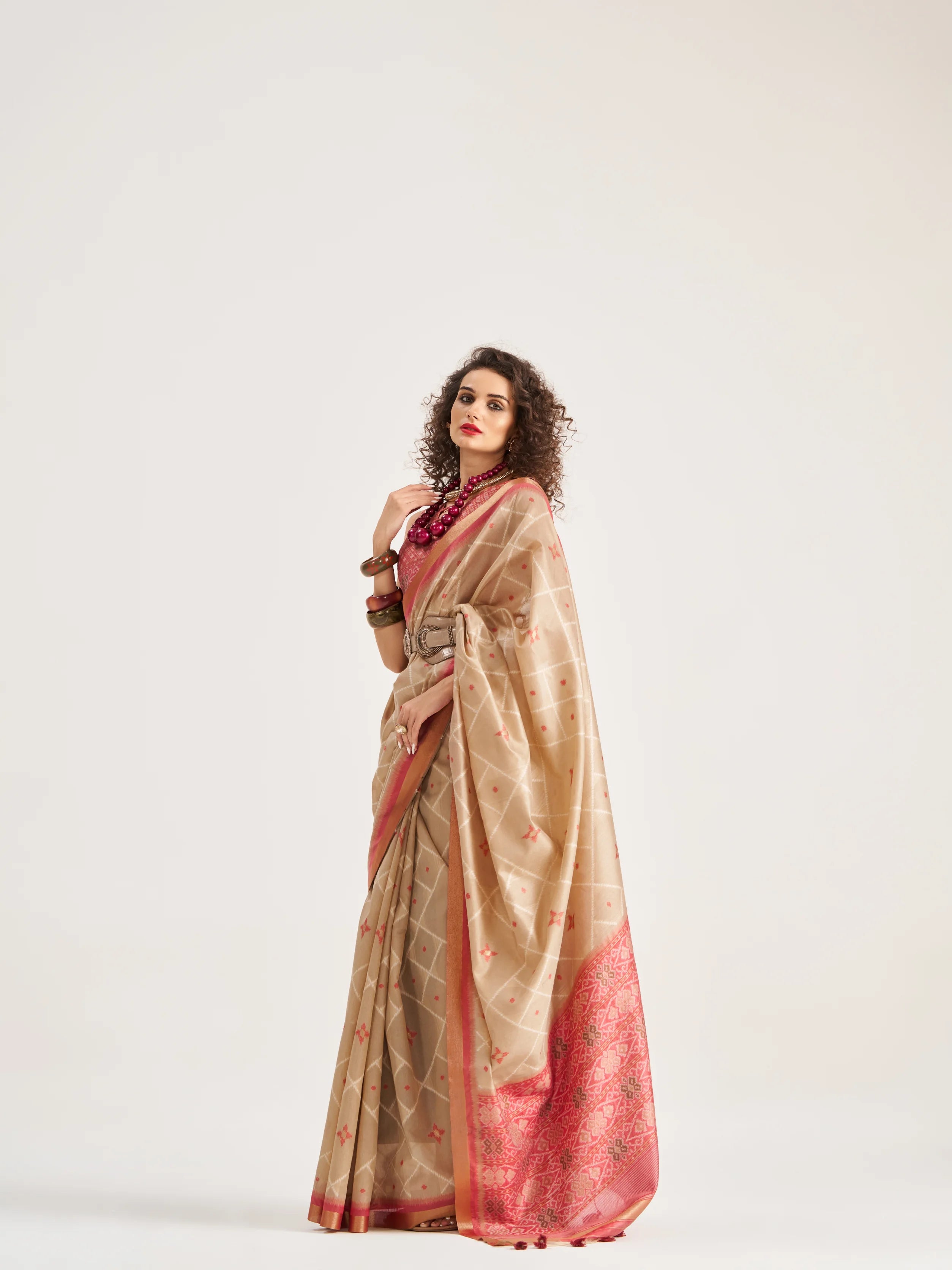 ART SILK BUTTERFLY SAREE WITH BLOUSE