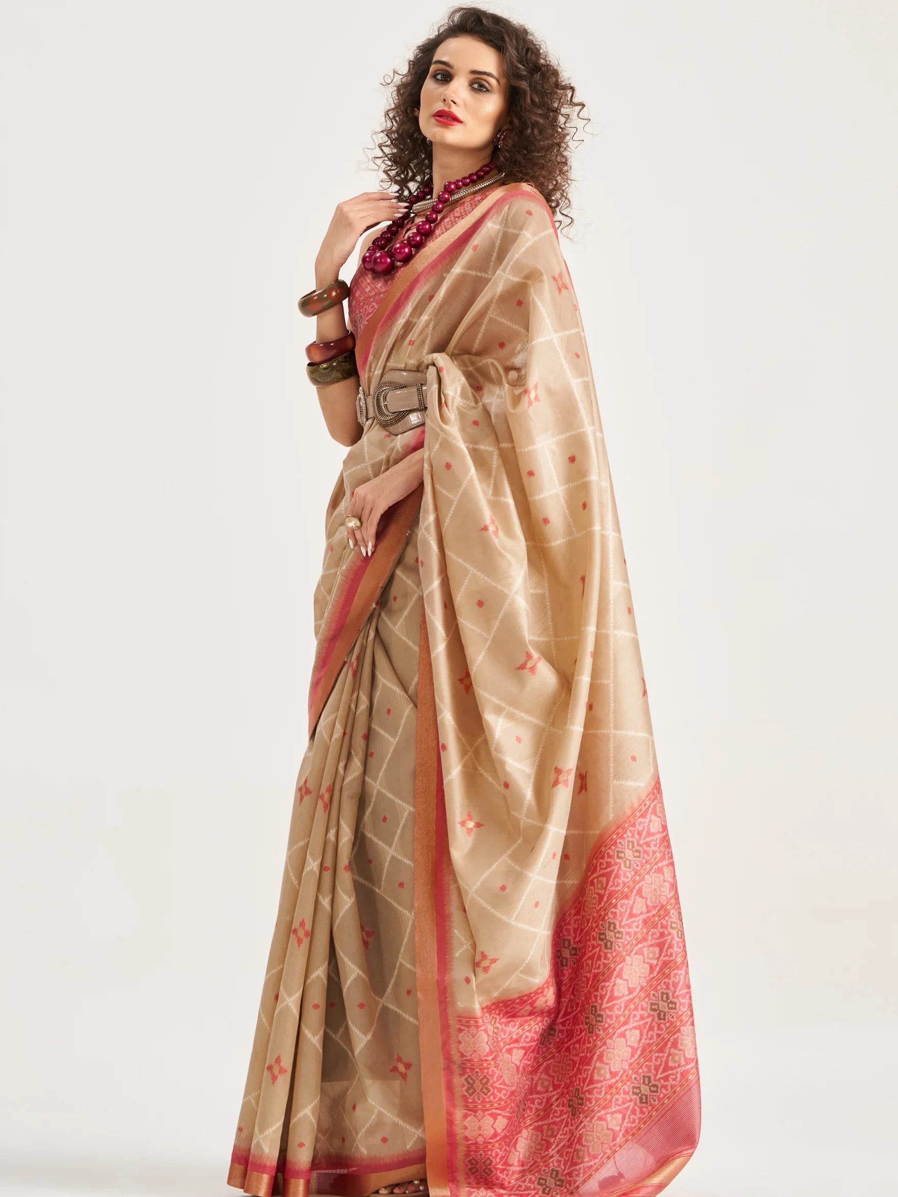 ART SILK BUTTERFLY SAREE WITH BLOUSE