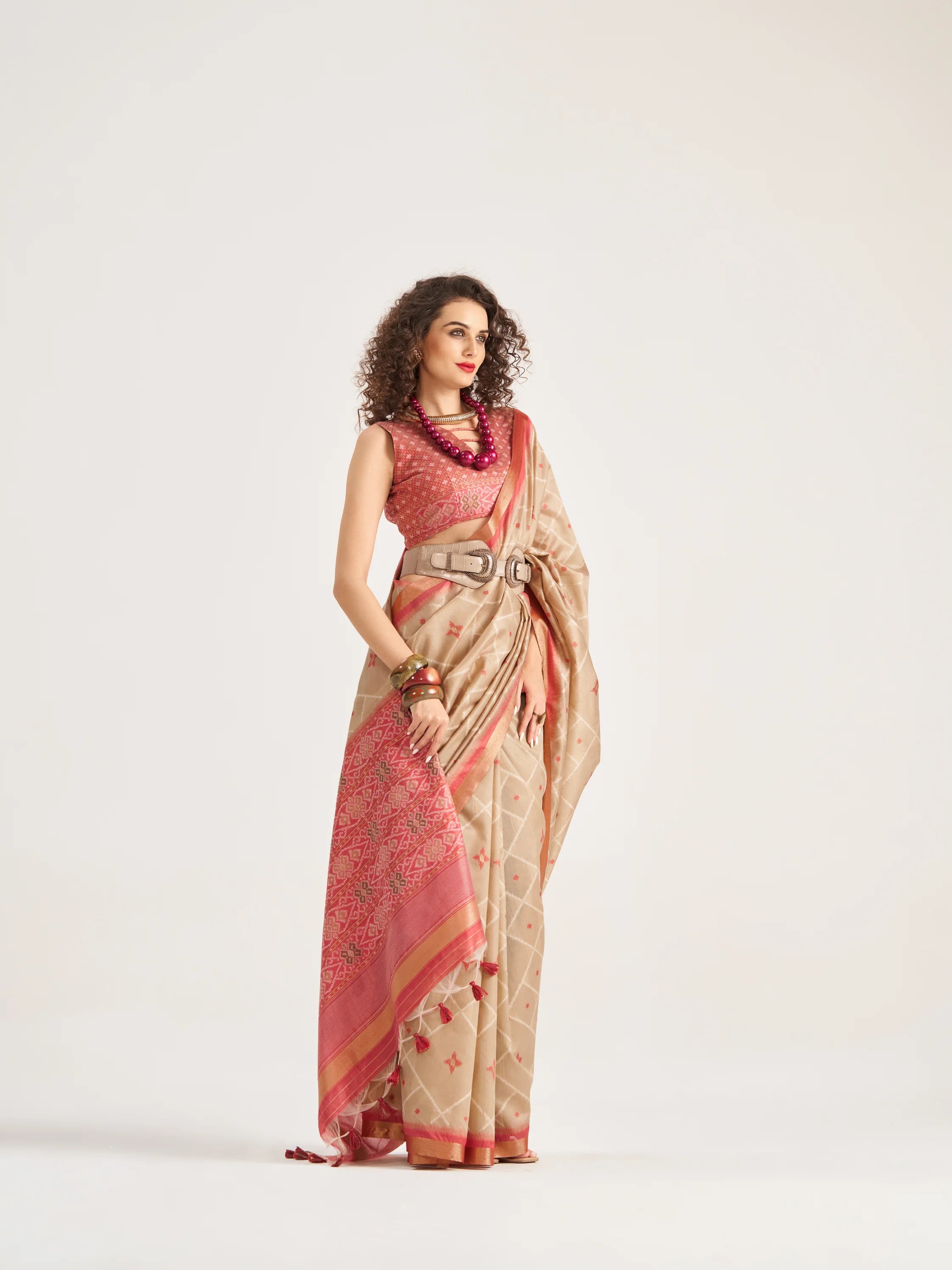 ART SILK BUTTERFLY SAREE WITH BLOUSE