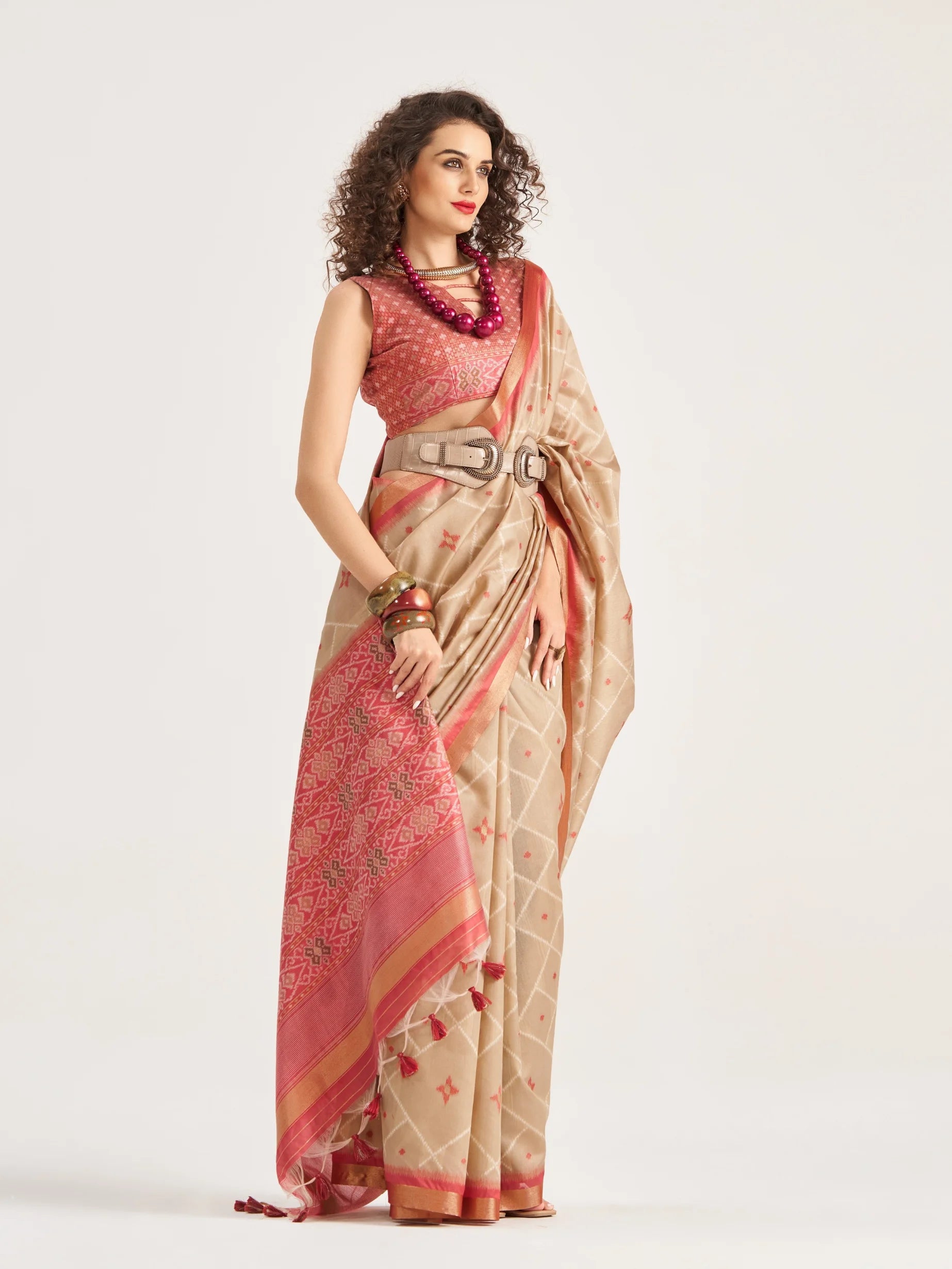 ART SILK BUTTERFLY SAREE WITH BLOUSE