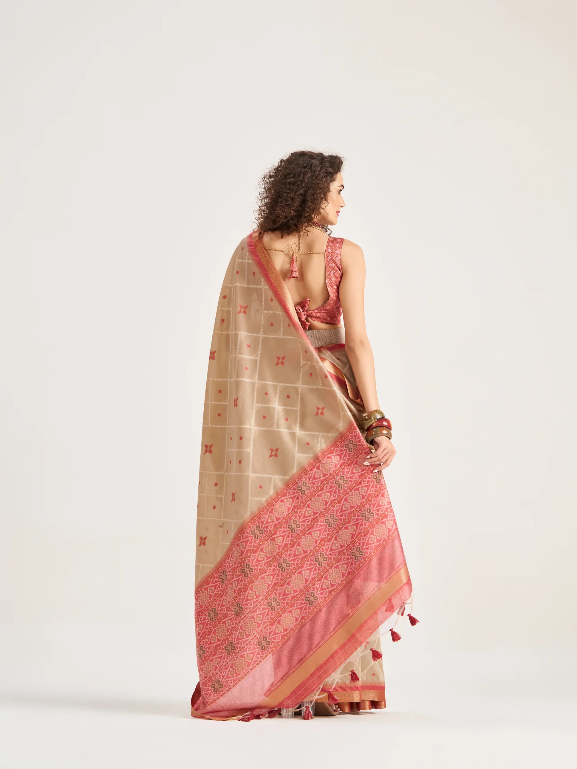 ART SILK BUTTERFLY SAREE WITH BLOUSE