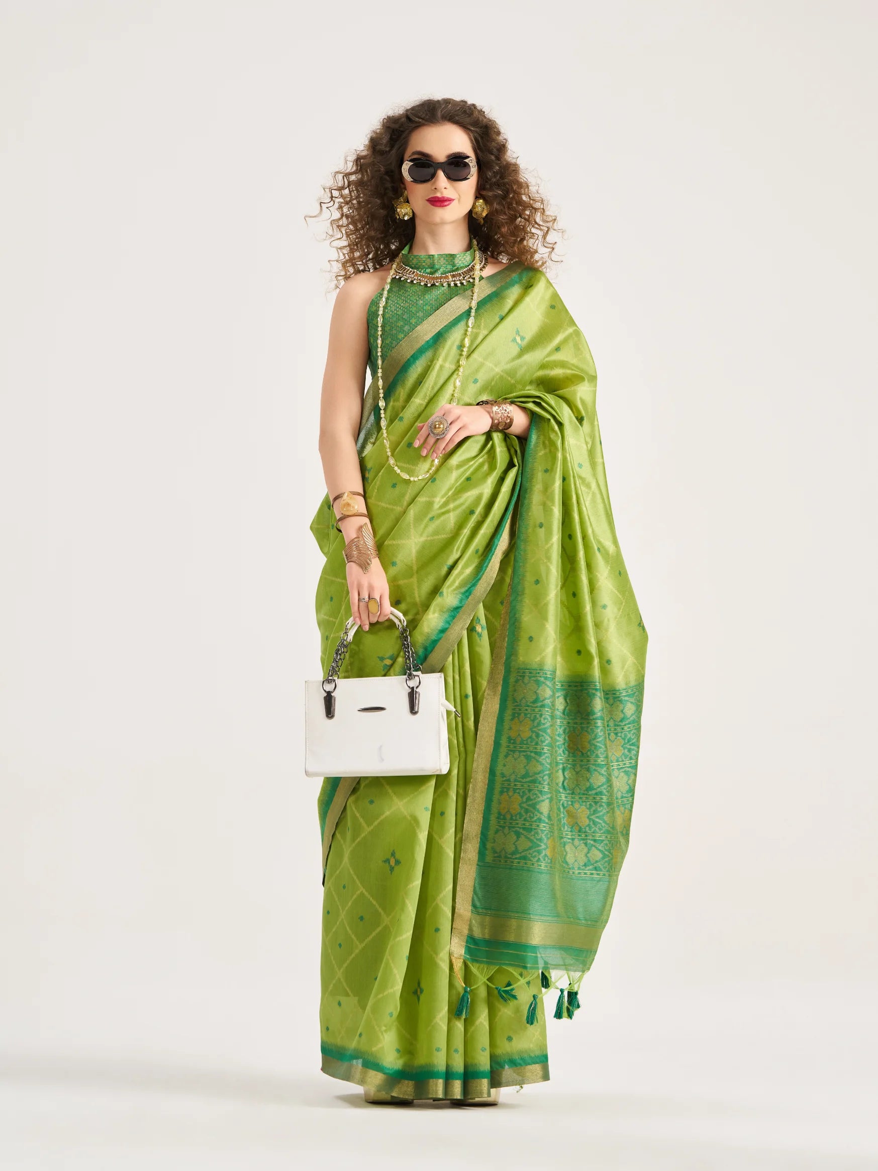 ART SILK BUTTERFLY SAREE WITH BLOUSE