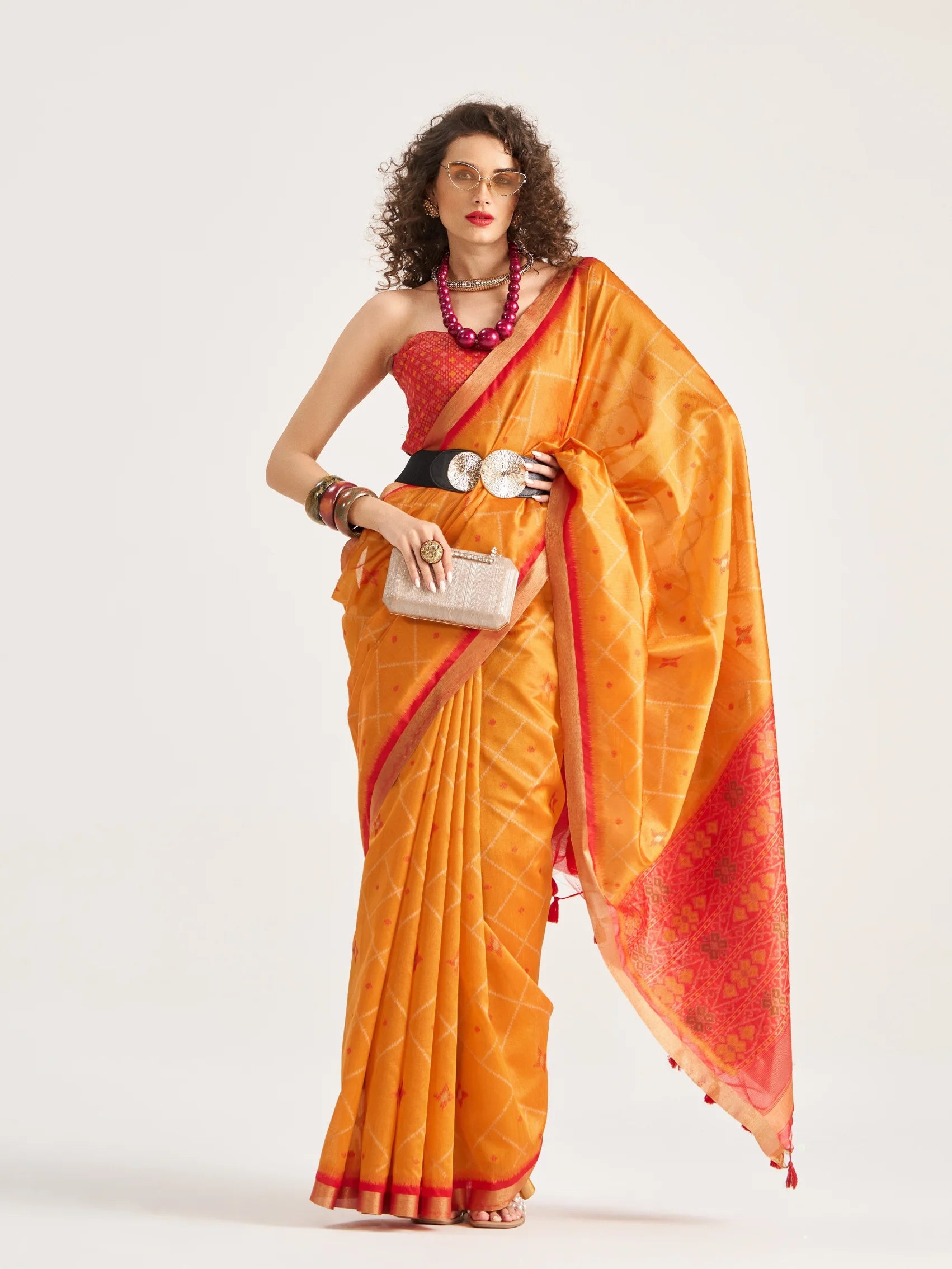 ART SILK BUTTERFLY SAREE WITH BLOUSE