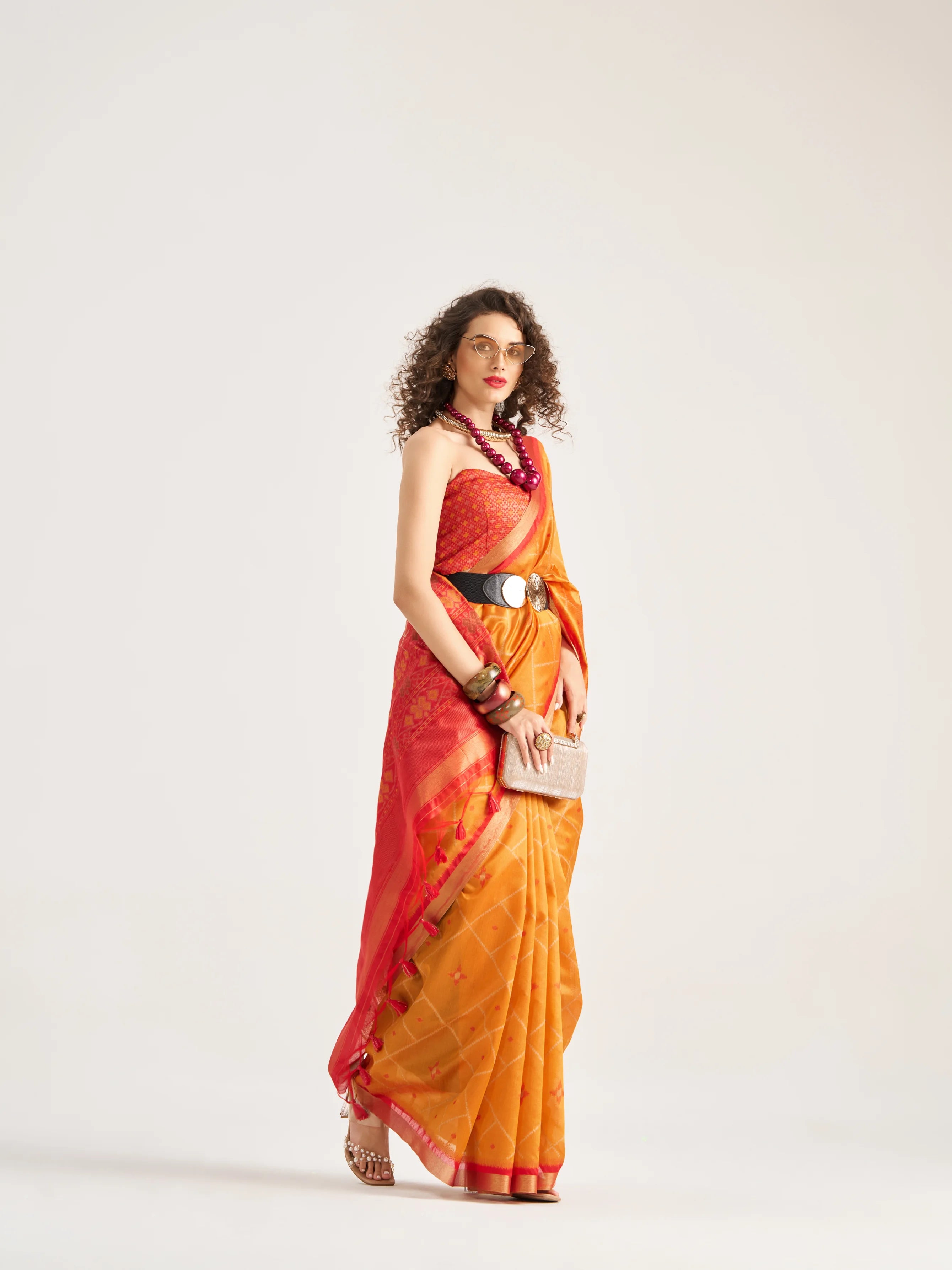 ART SILK BUTTERFLY SAREE WITH BLOUSE