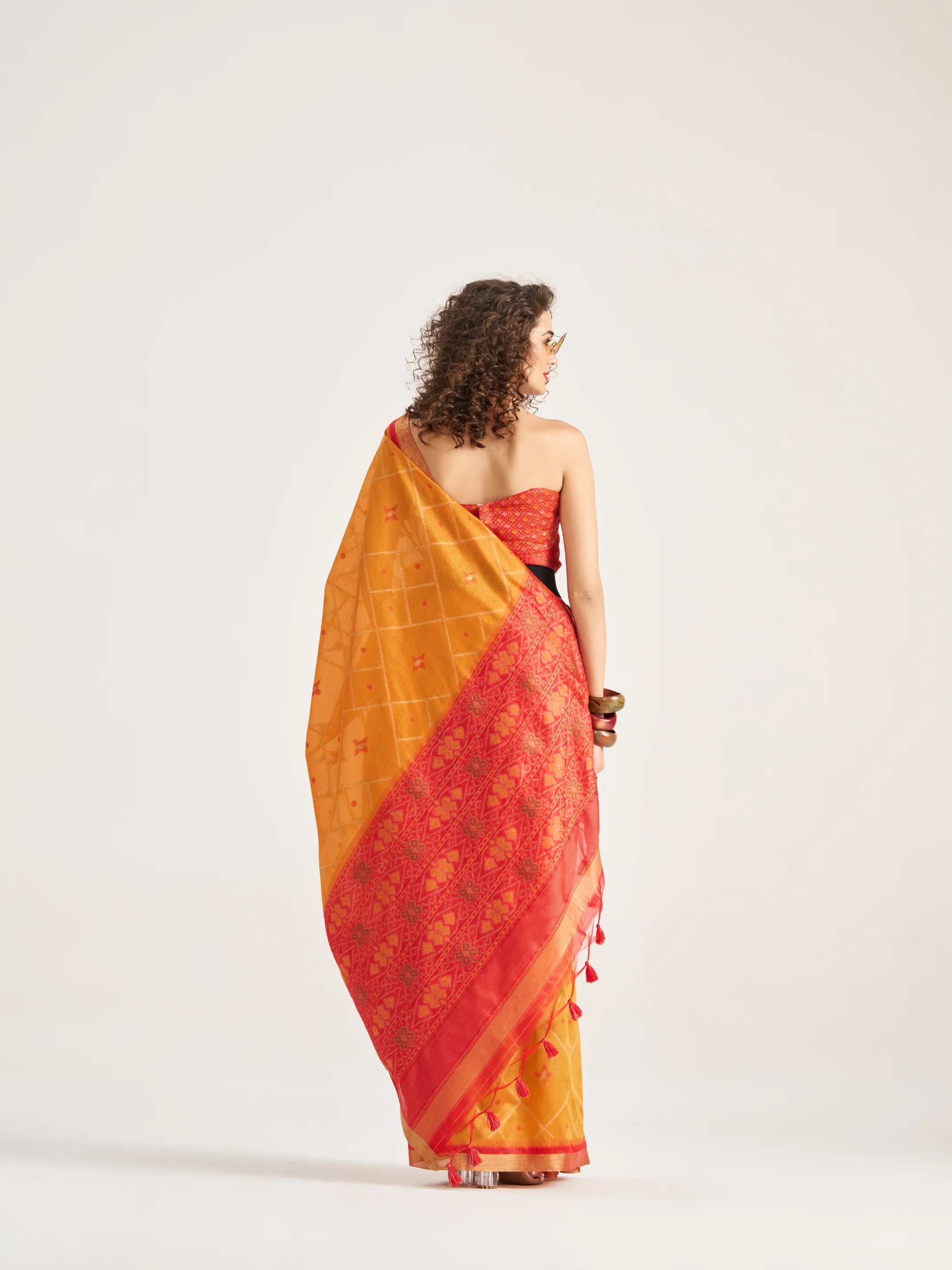 ART SILK BUTTERFLY SAREE WITH BLOUSE