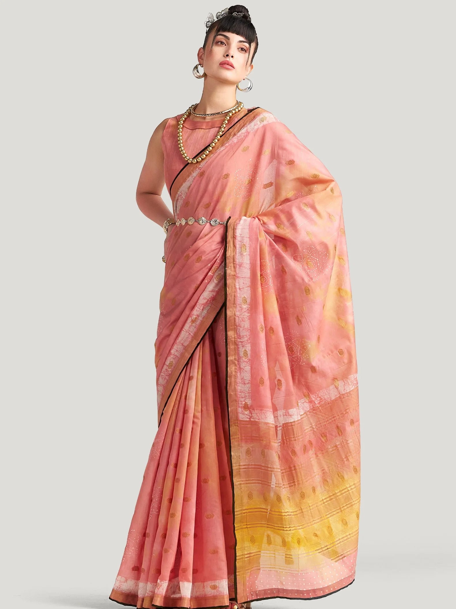 ORGANZA FEEZY DAISY SAREE WITH BLOUSE